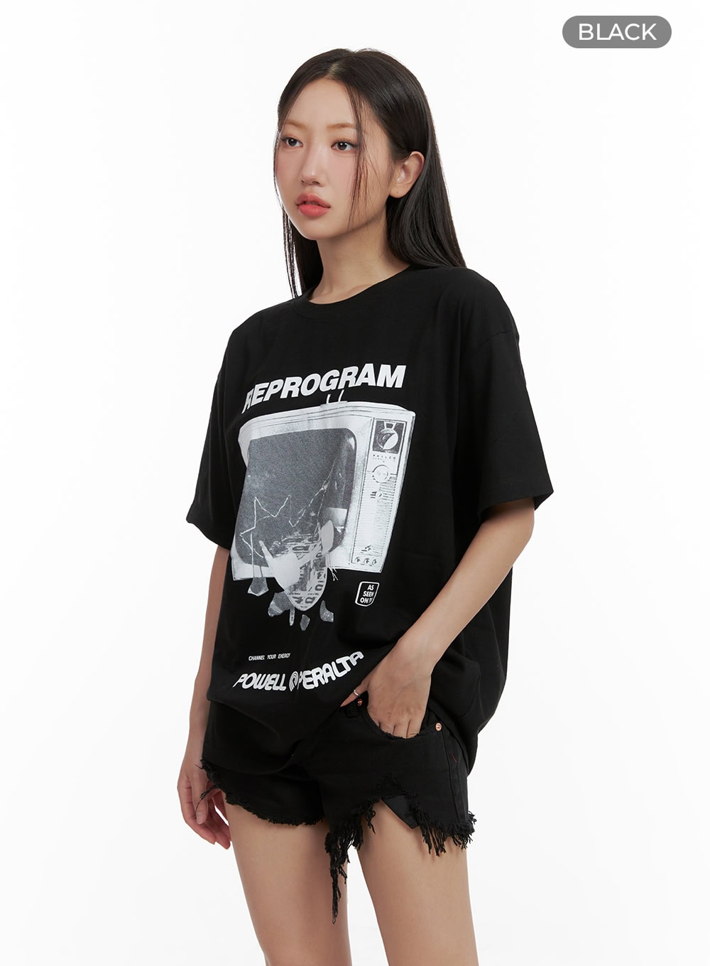 Reprogram Graphic Oversized T-Shirt (Unisex) CU405