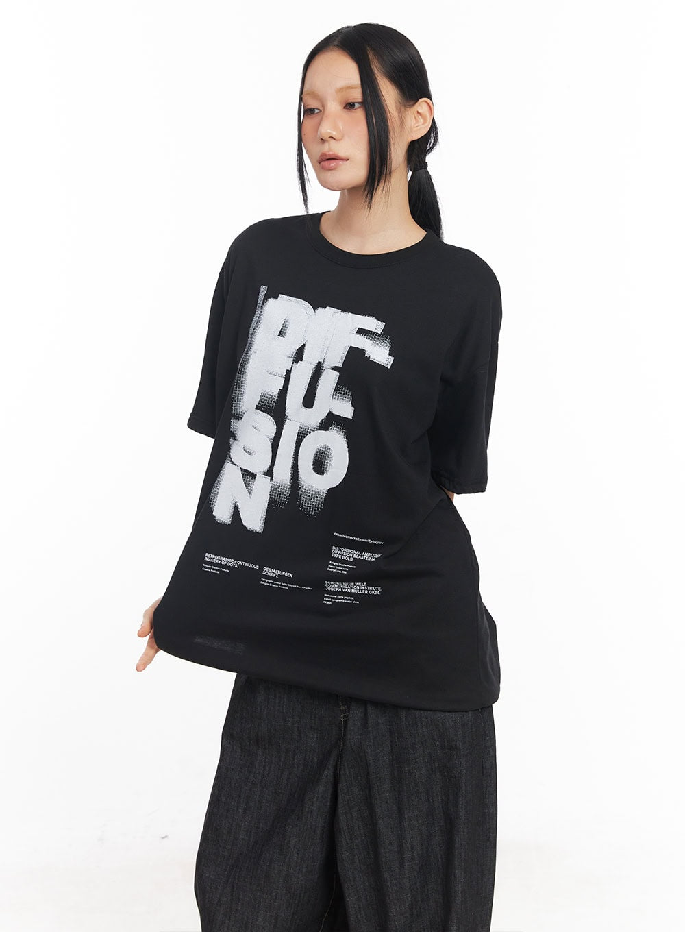 Spray Graphic Oversize T-Shirt  CY528