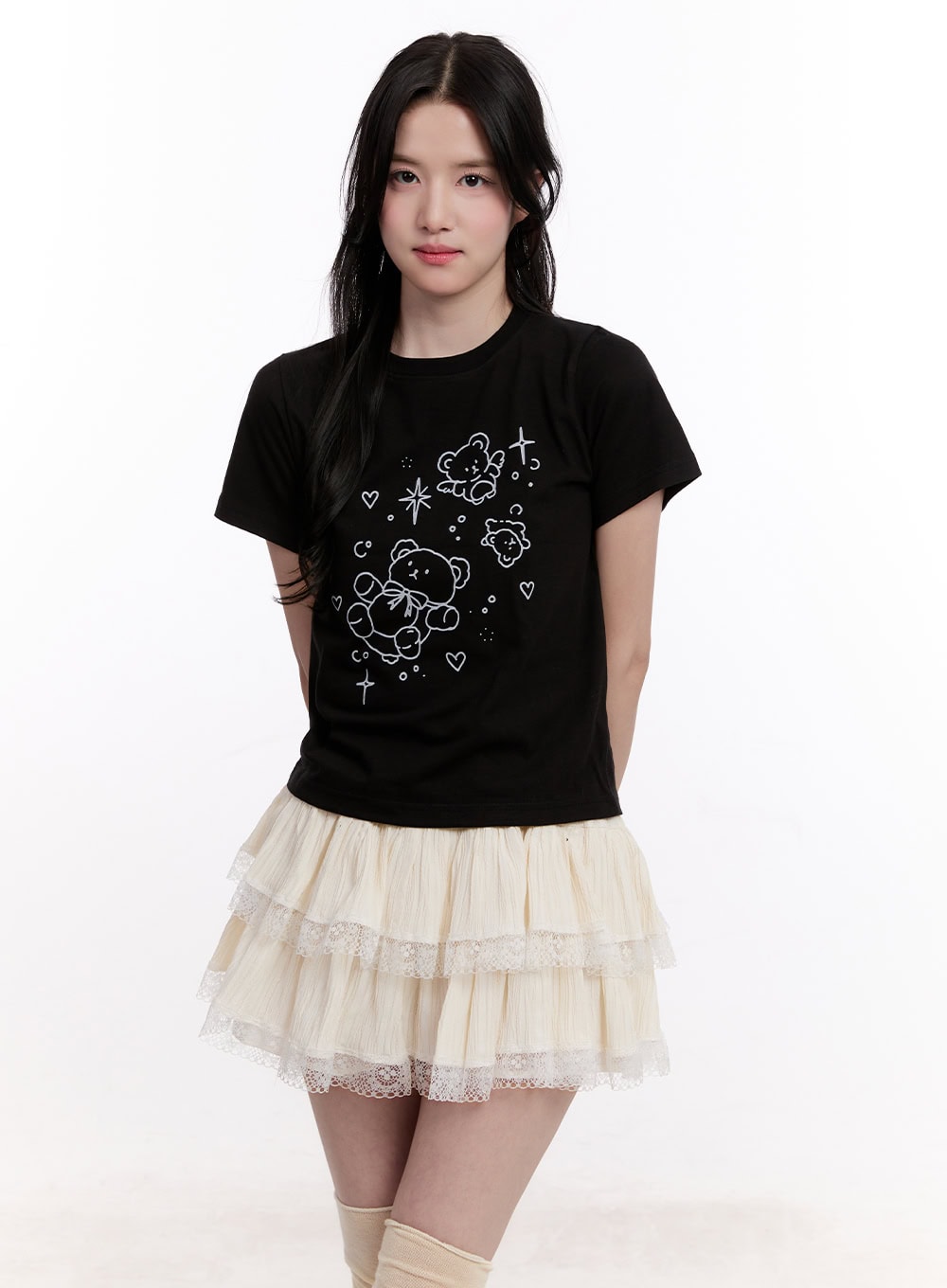 Teddy Bear Graphic Crop Top CM527