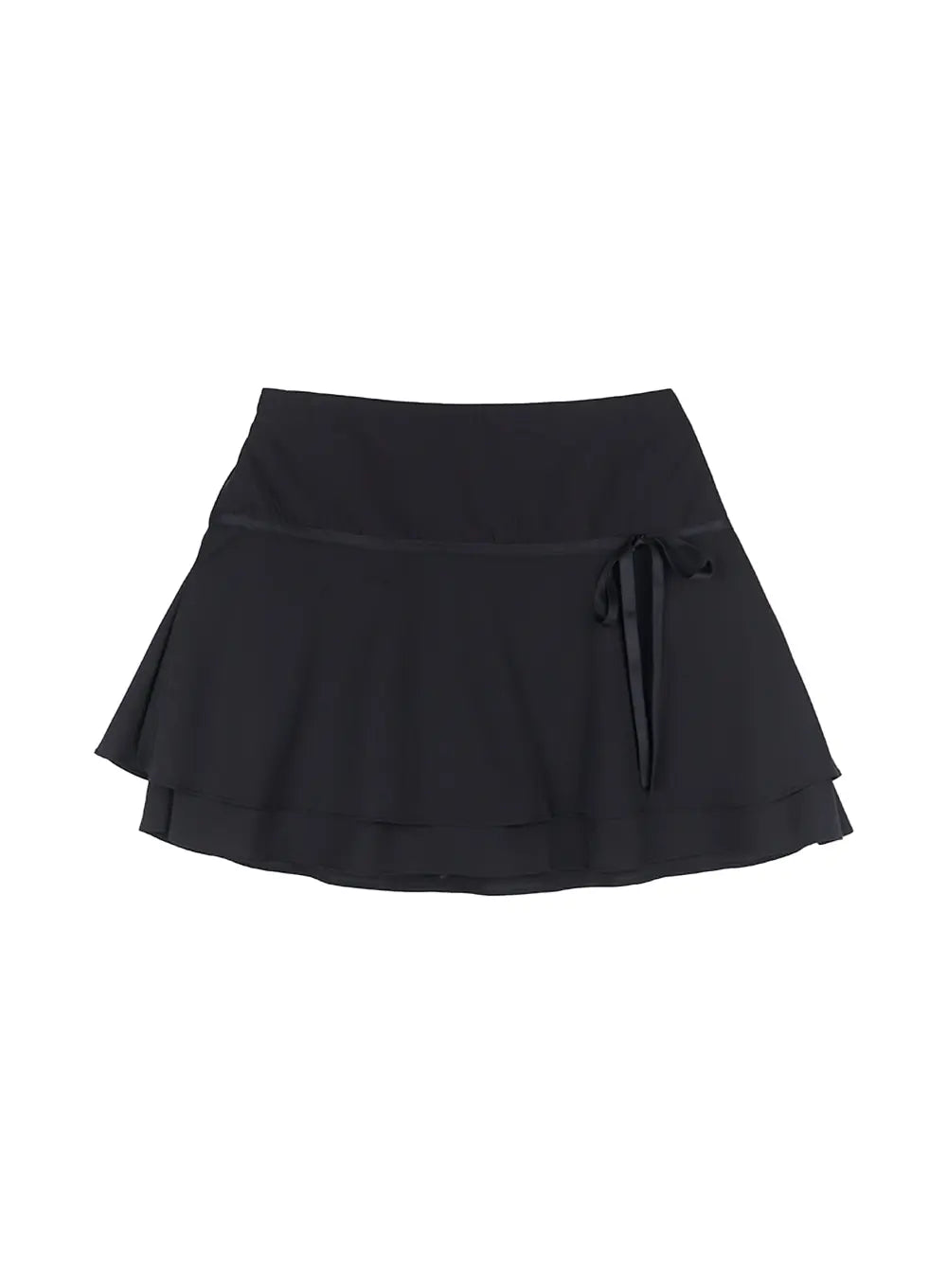 Layered Flare Ribbon Mini Skirt CL507