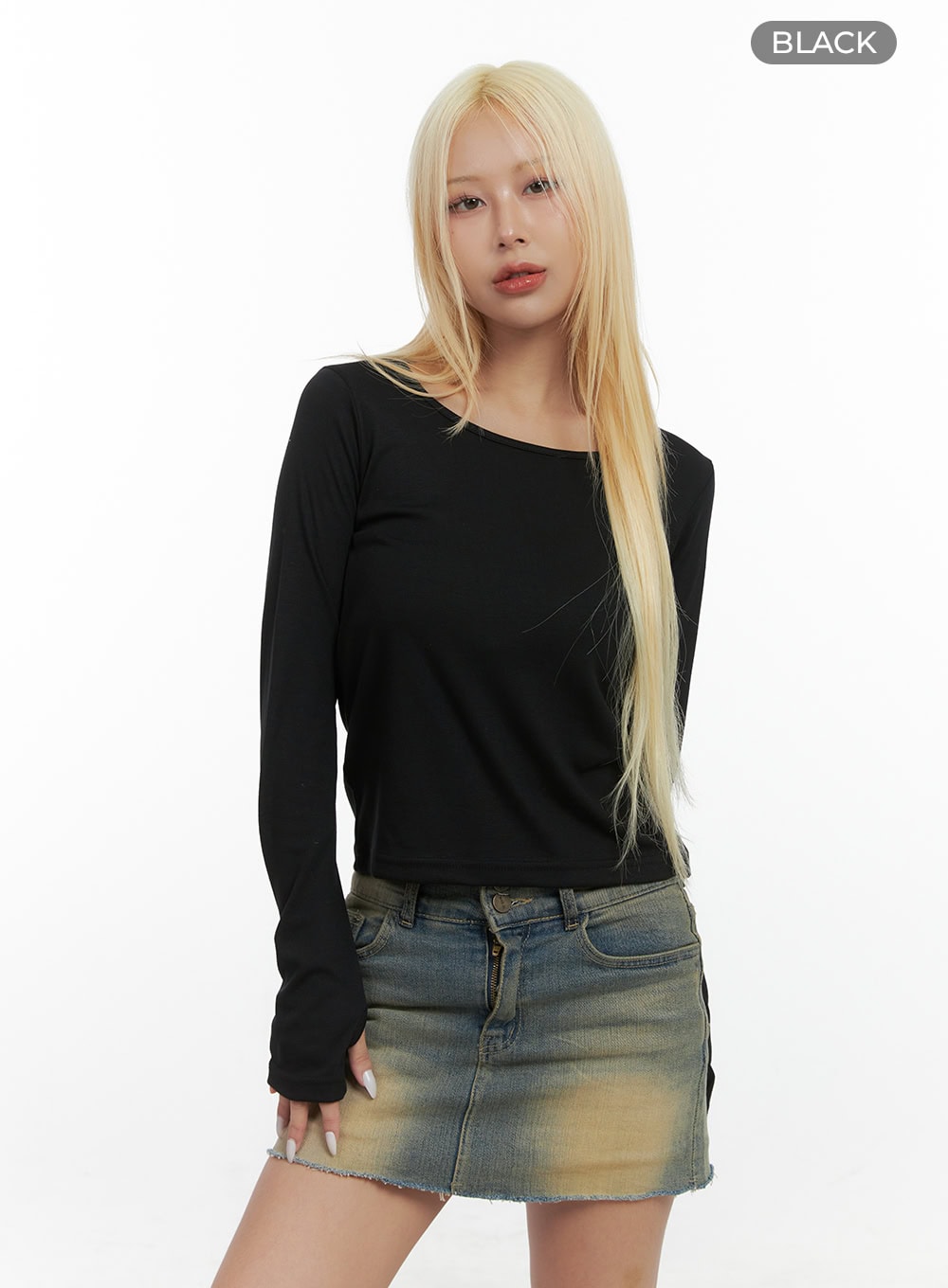 Classic U-Neck Fitted Long Sleeve CS425