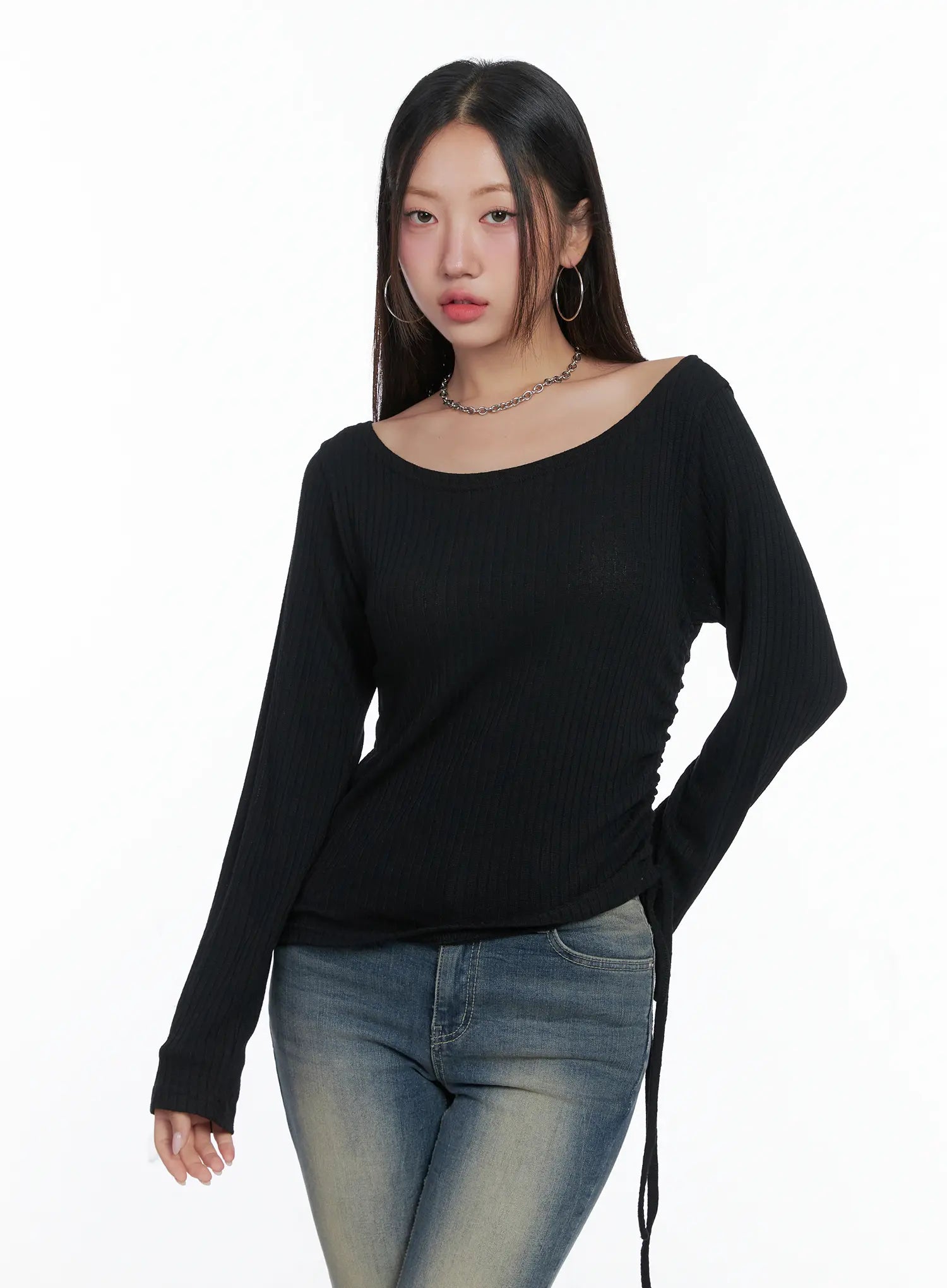 Ruched Long Sleeve Top CS502