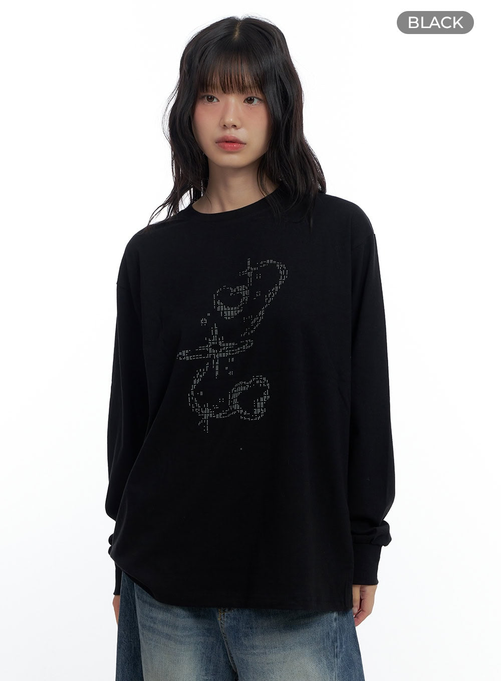Oversize Fit Round Neck Graphic Tee CS419