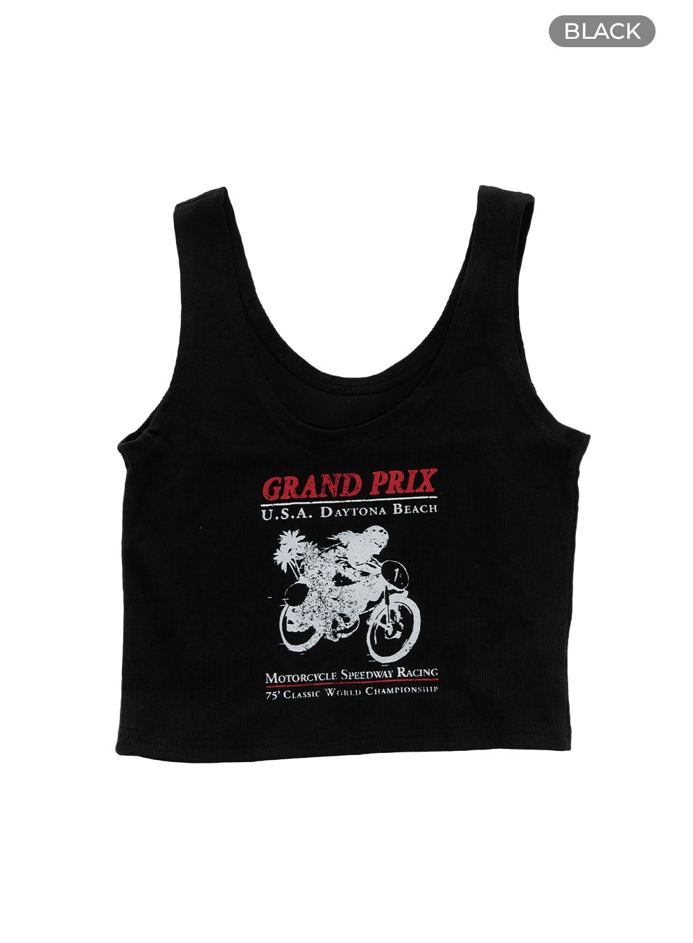 Graphic Cropped Tank Top CY417