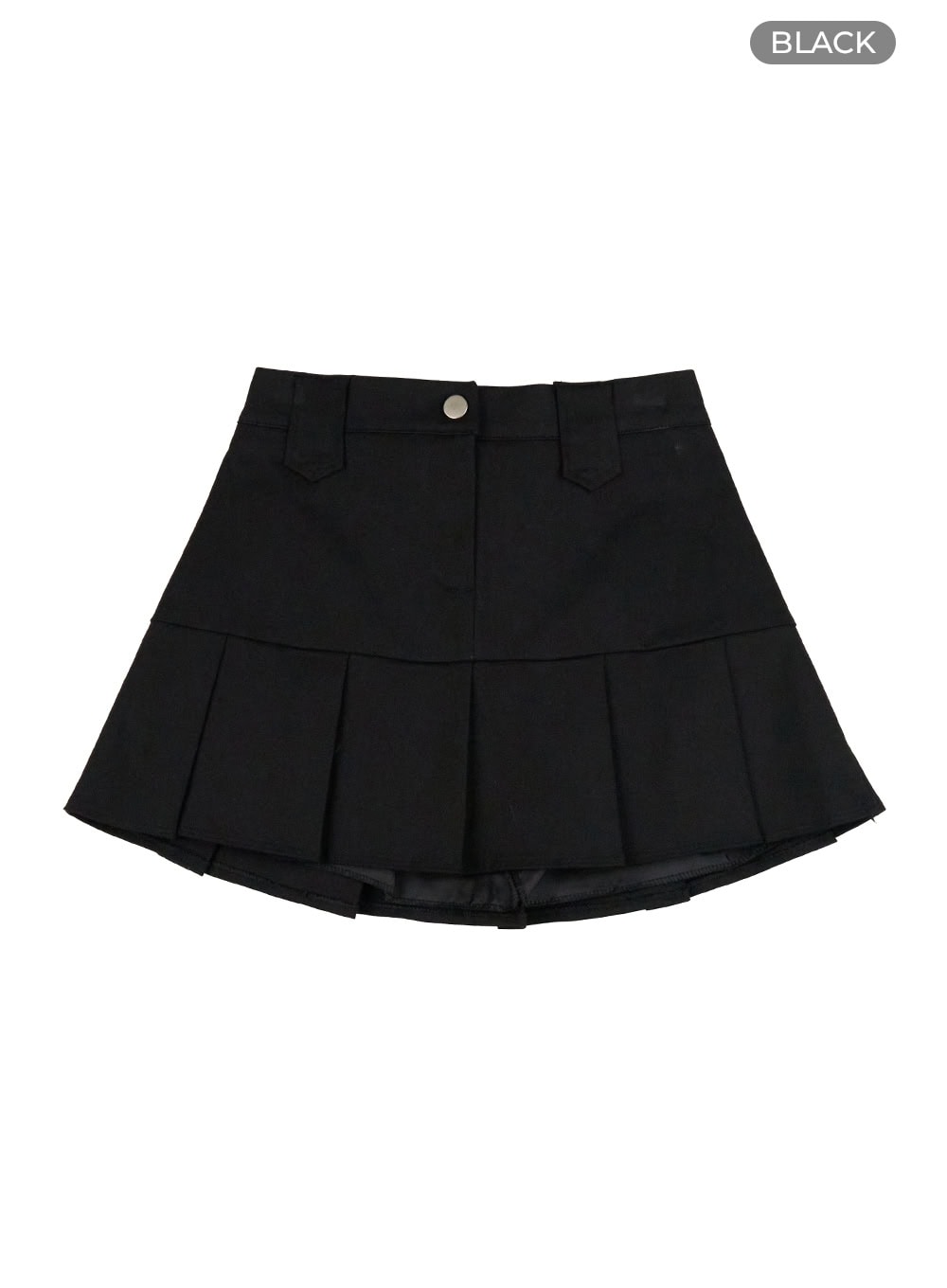 A-Line Pleated Cotton Mini Skort CG421