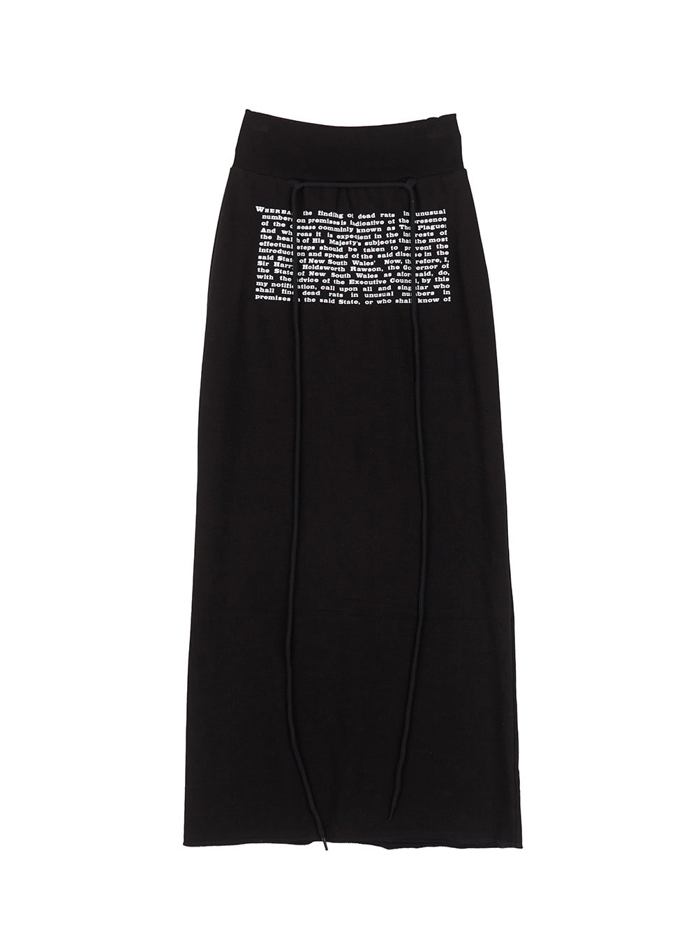 Drawstring Script Maxi Sweatskirt CY528