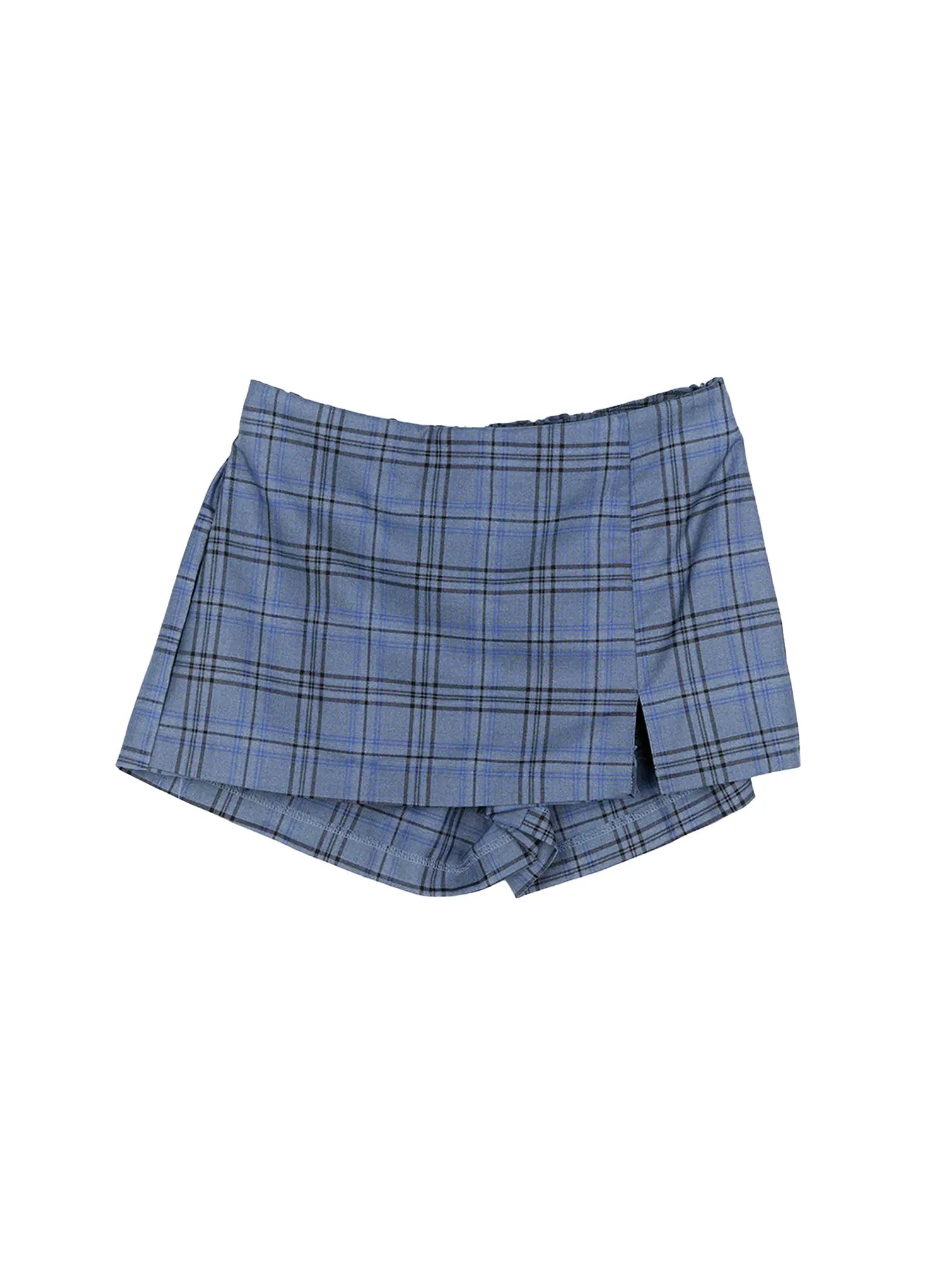Plaid Slit Mini Skort CG501