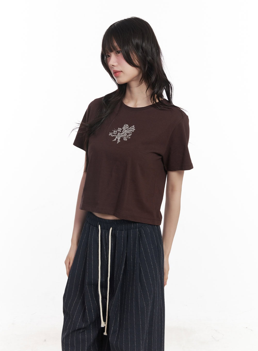 Angel Graphic Crop Tee CY521