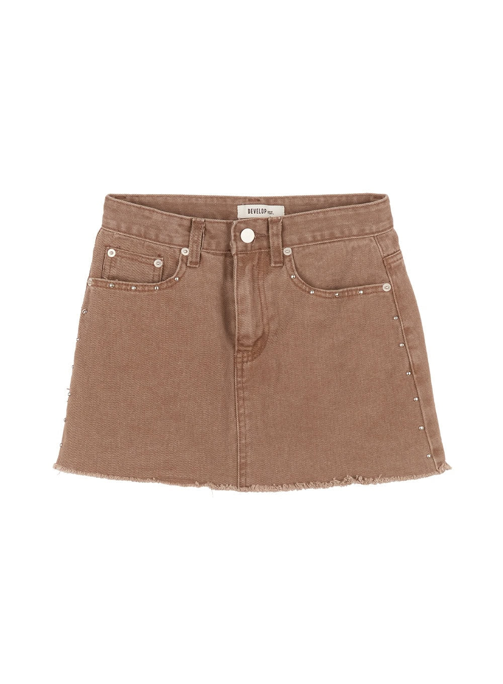 Distressed Cotton Mini Skirt CA503