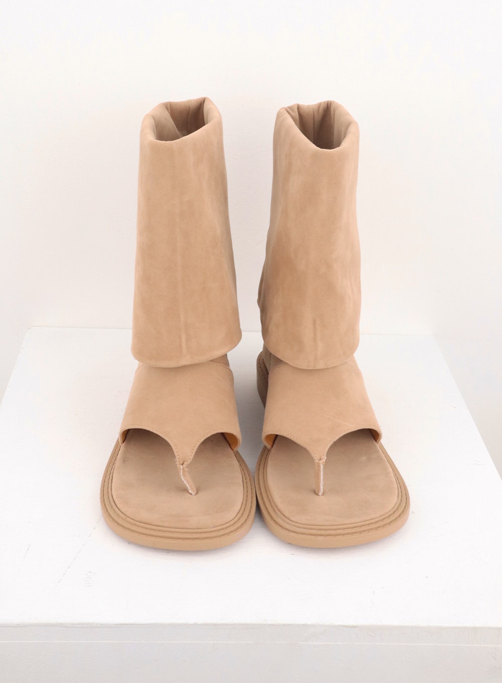 Cut Out Toe Mid-Calf Boots CL310