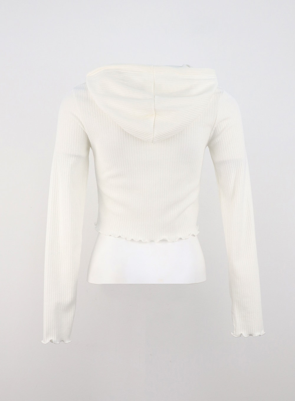 Slim Fit Ribbed Crop Hoodie CS320