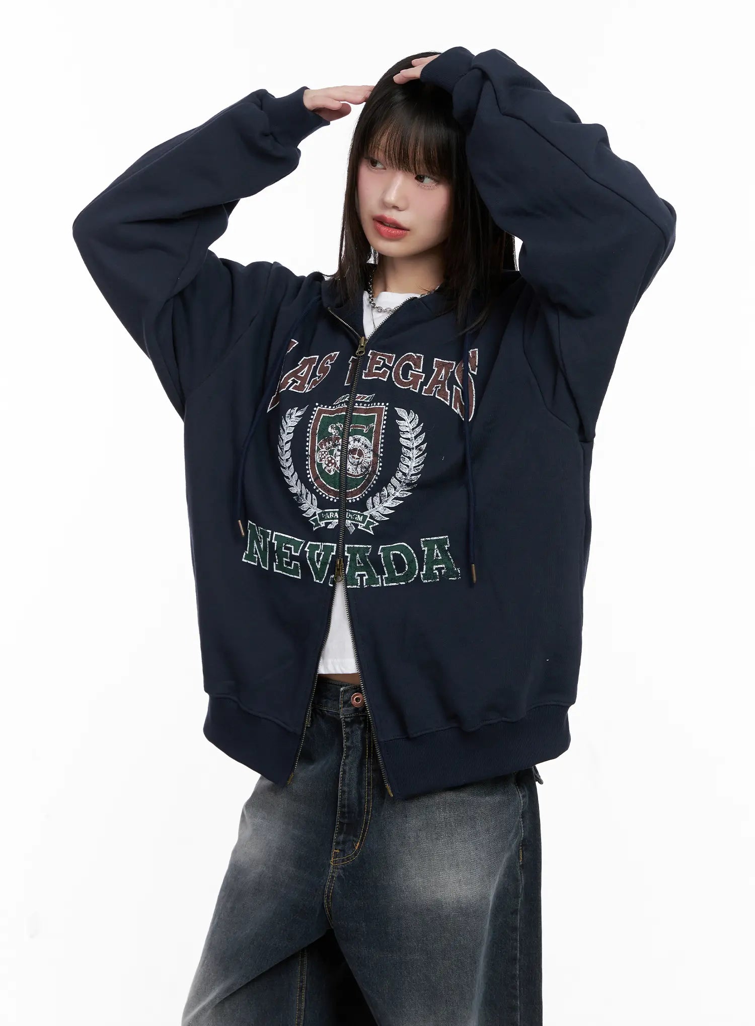 Vegas Graphic Zip-Up Hoodie