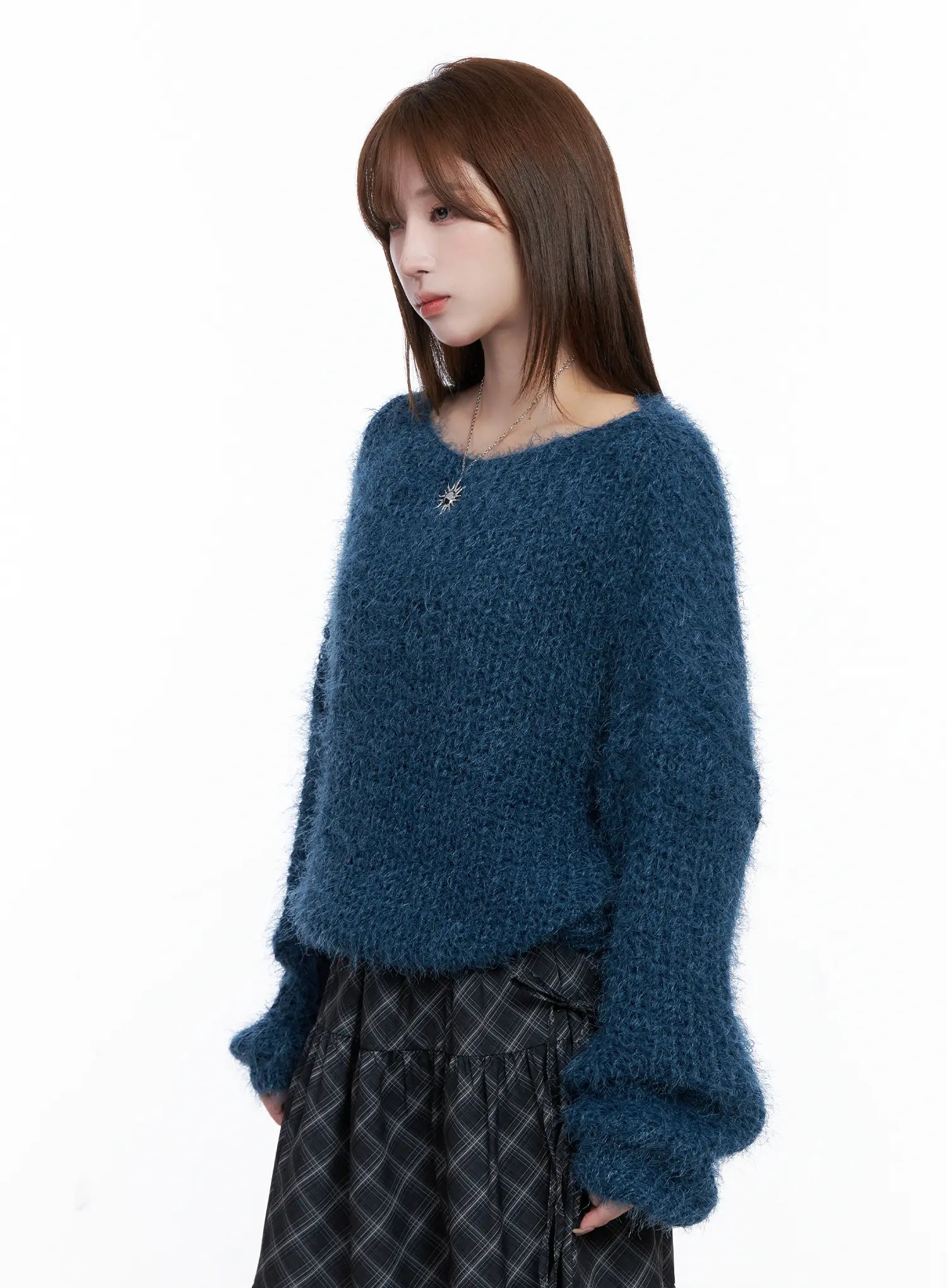 Fluffy Boatneck Sweater CG529
