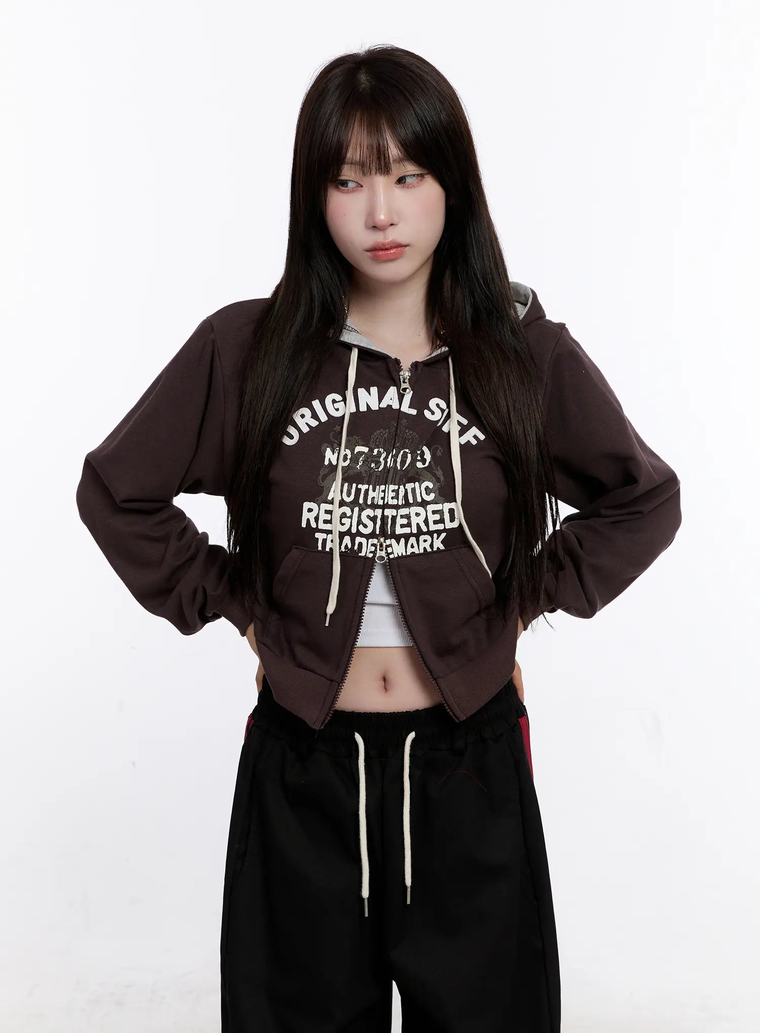 Slim-Fit Graphic Zip Hoodie CO501