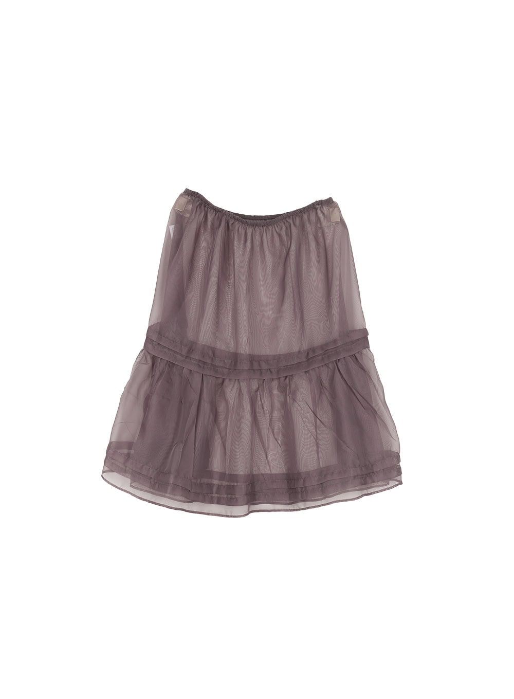 Sheer Tiered Ruffle Midi Skirt CF518