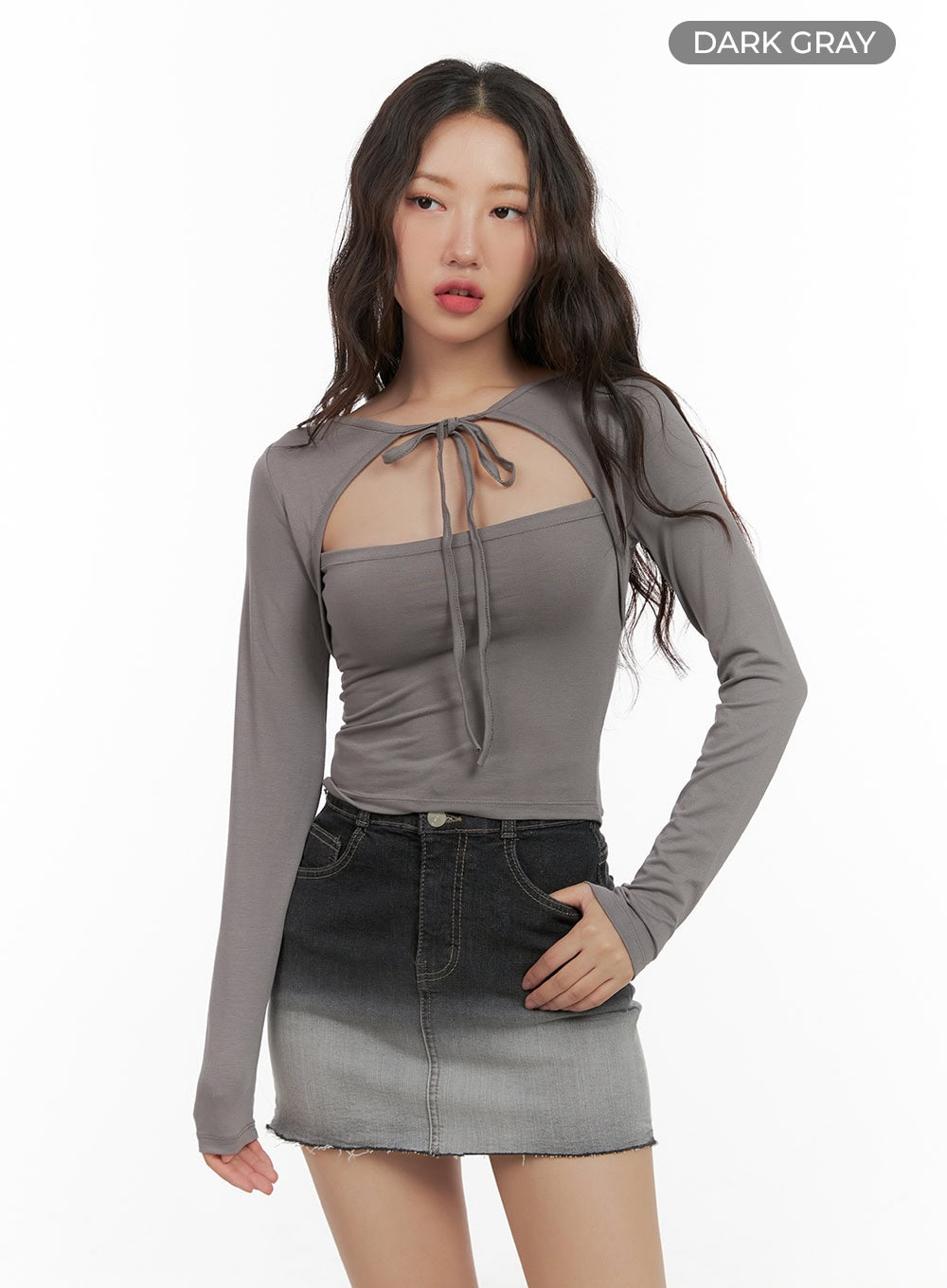 Ribbon String Bolero Long Sleeve CG423