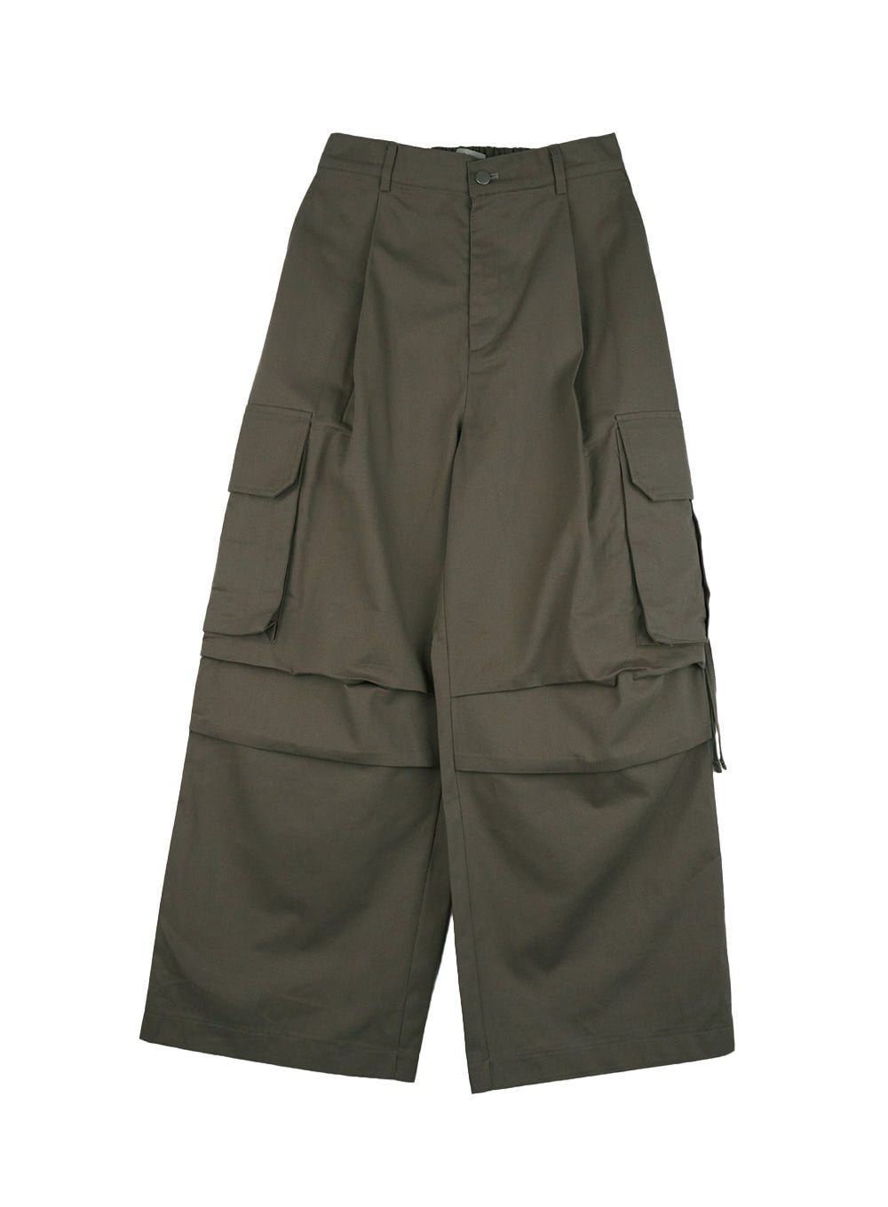 Pintuck Cargo Baggy Cotton Pants CG422