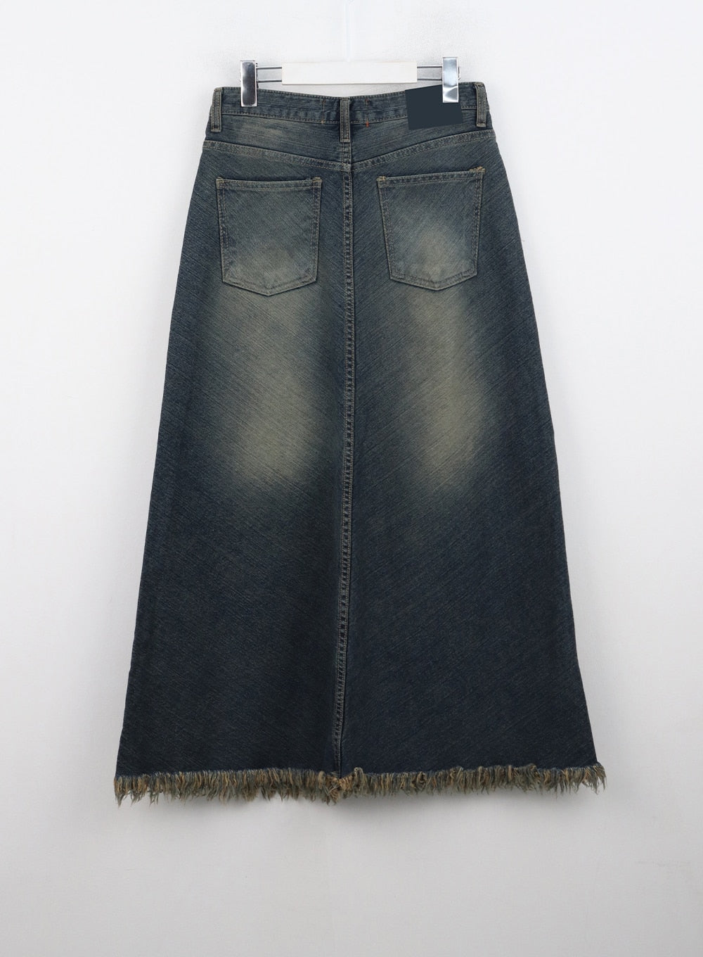Washed Denim Maxi Skirt CN314
