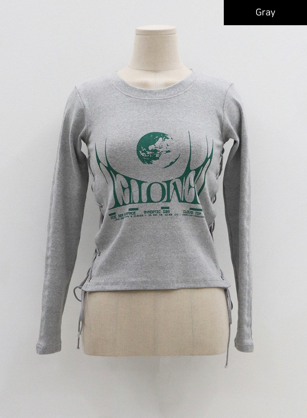 Lettering Print Side Cross Tie Top CO18