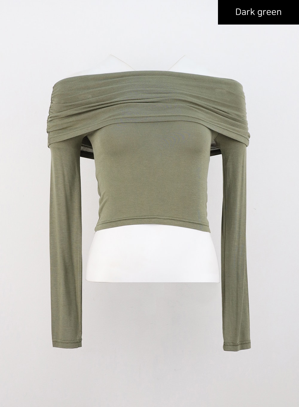 Shirred Off-Shoulder Crop Top CS320