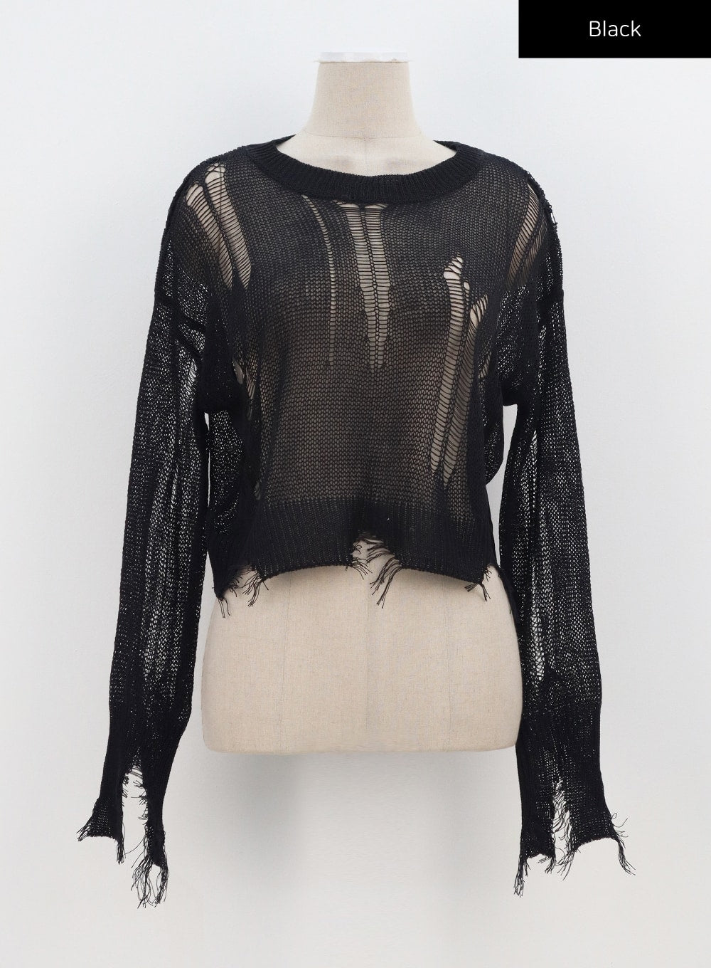 Crewneck Ripped Sweater CA307