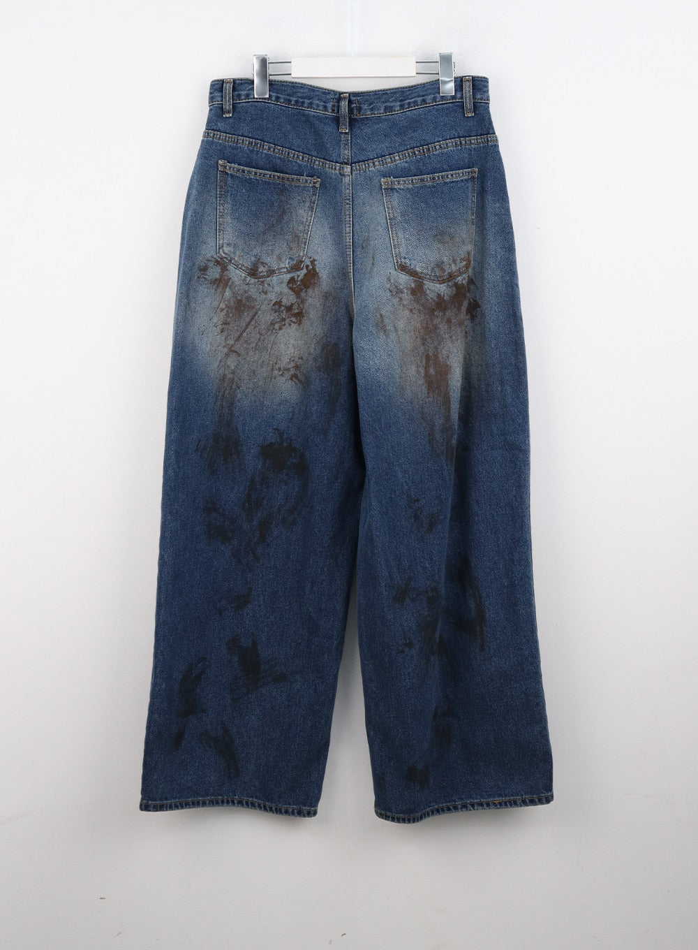 Street-Style Wide Fit Washed Jeans CO323