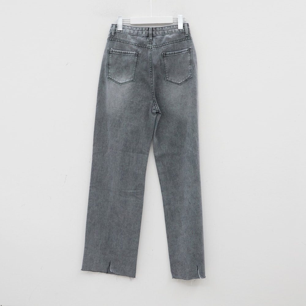 Back Slit Wide Leg Jeans CJ13