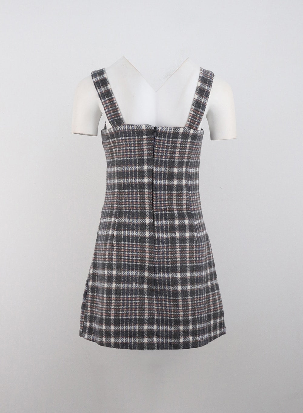 Square Neck Check Mini Dress ON327