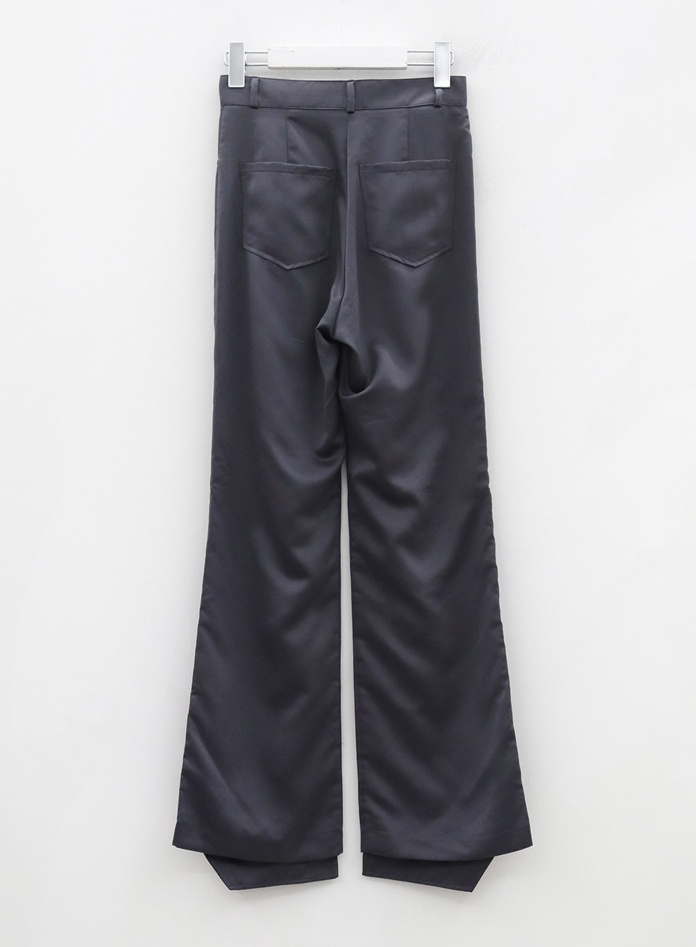 Satin Slit Straight Fit Tailored Pants OG10