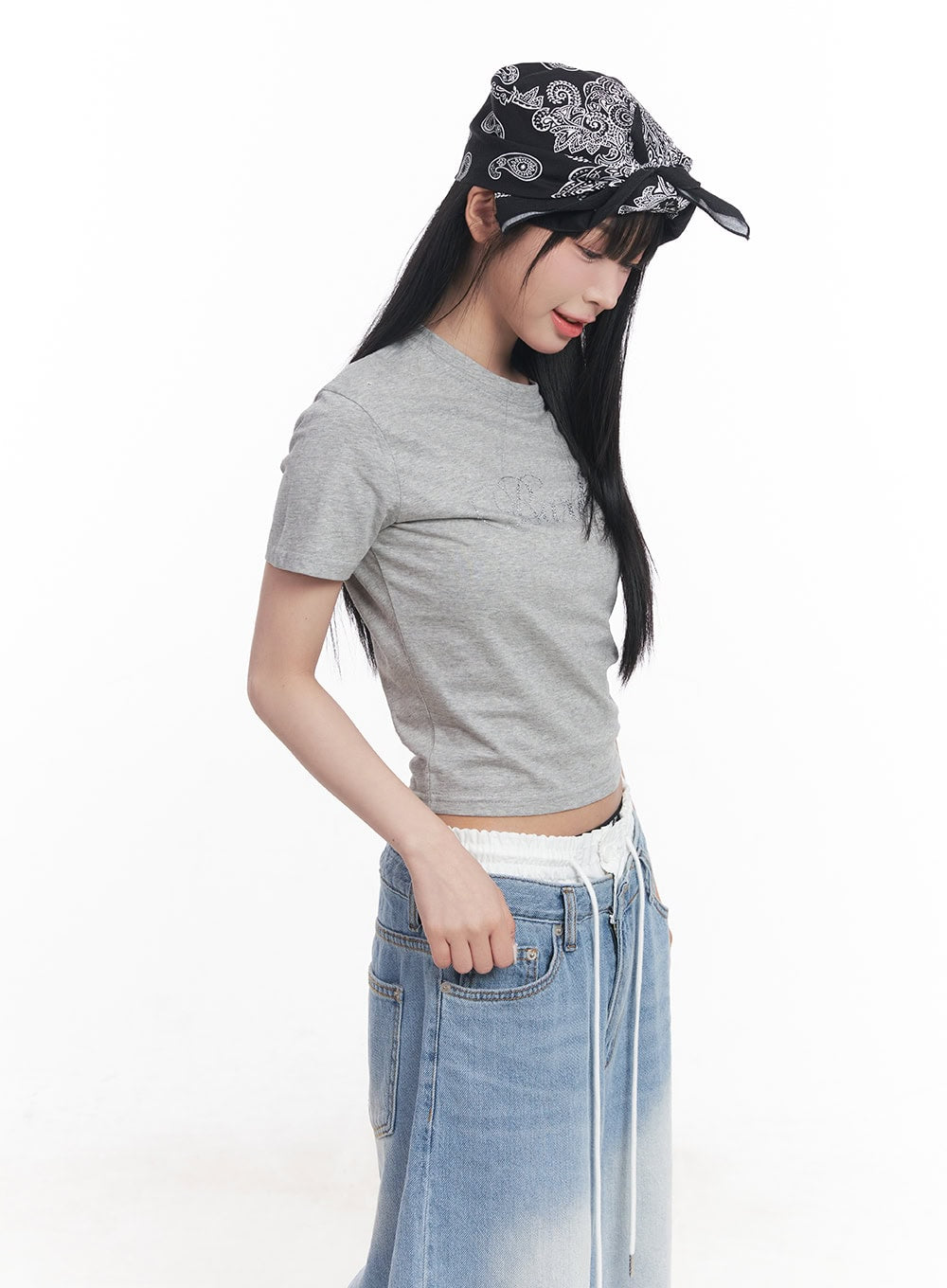 Casual Beaded Crop Top CY527