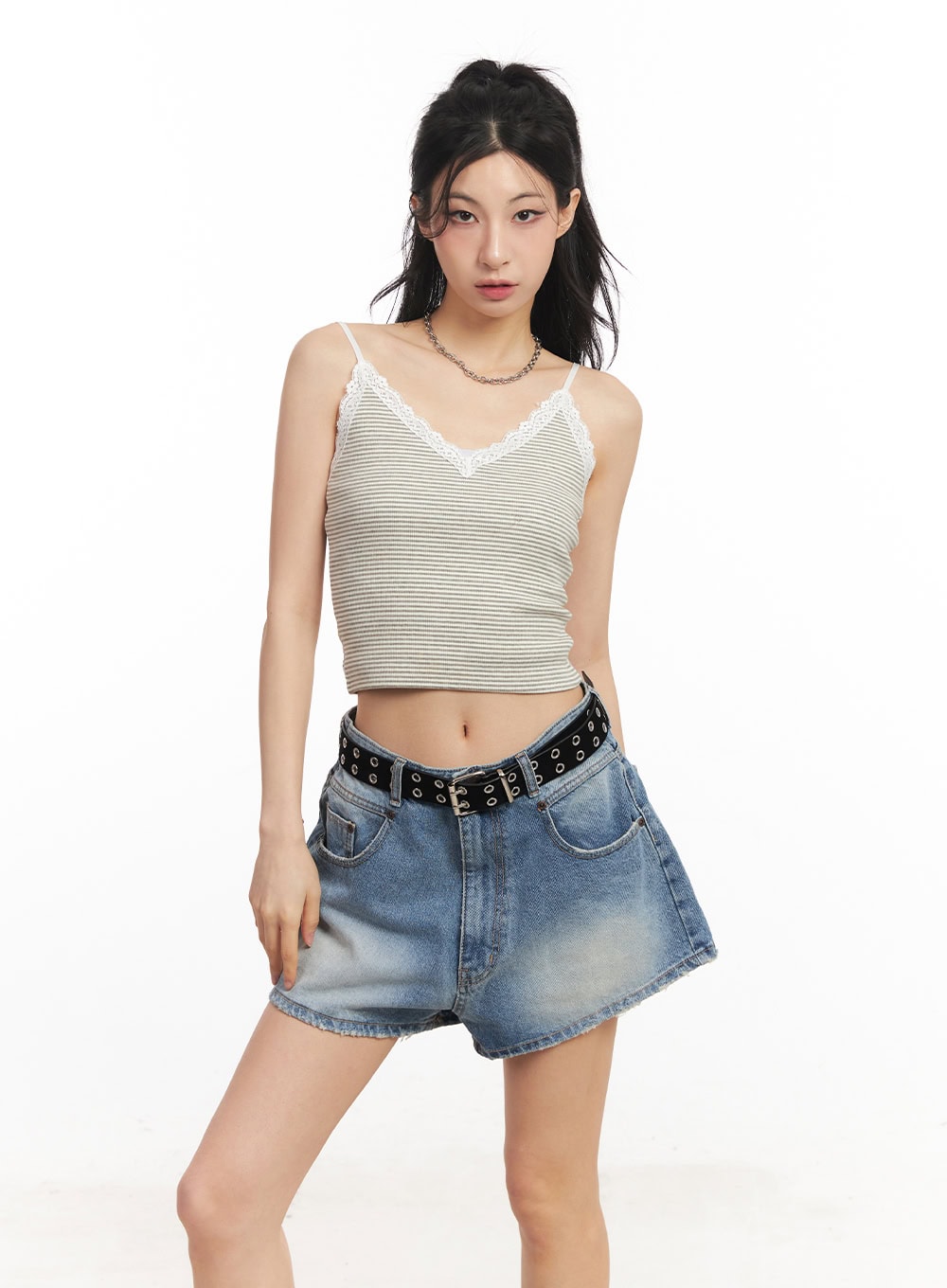 Striped Lace Baby Cami CA514