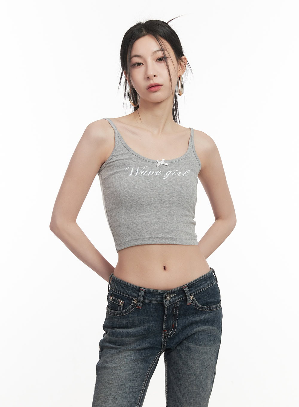 Ribbon Detail Cropped Cami CF514