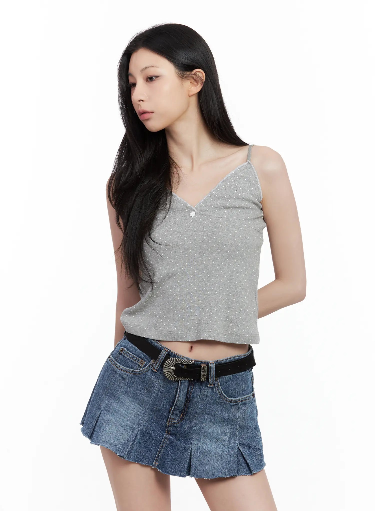 V-Neck Polka Dot Tank Top CL501