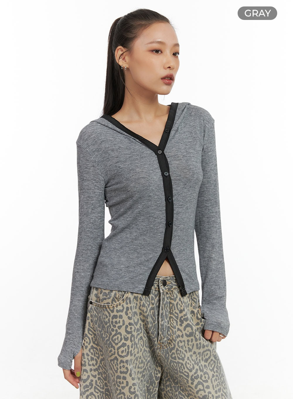 Chic Two-Way Hooded Cardigan CO424