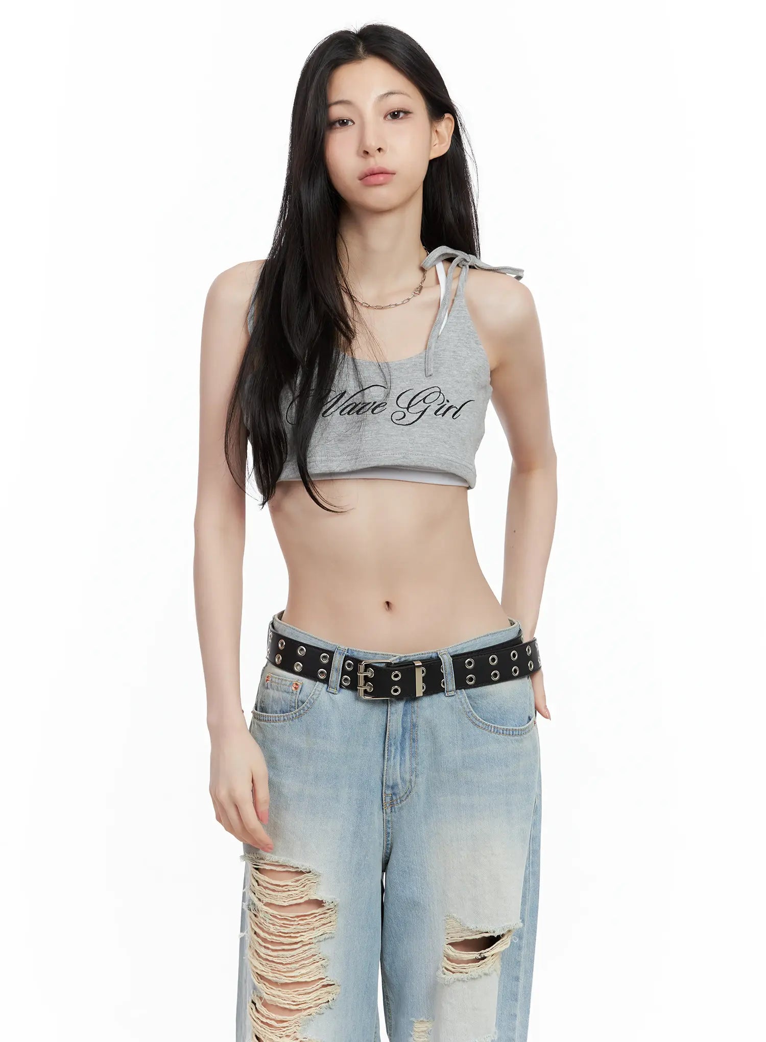 Embroidered Super-Cropped Tank CU530