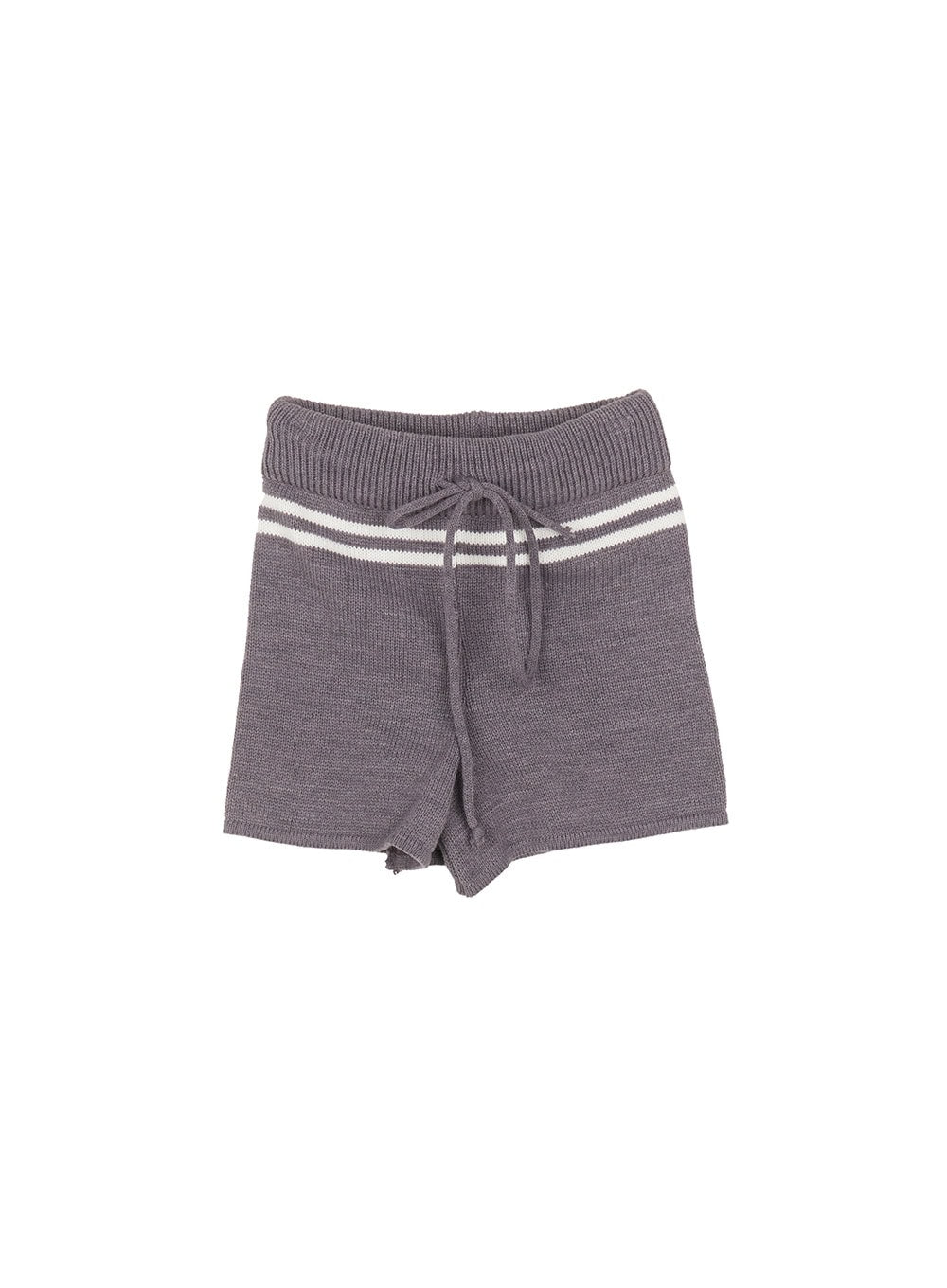 Knitted Slim-Fit Striped Shorts CM507