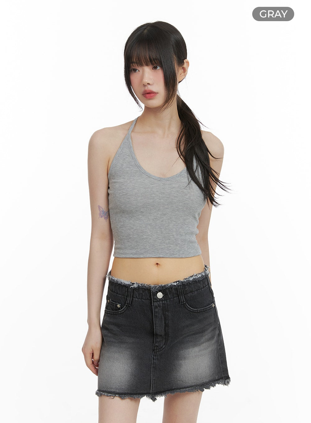 Halter Strap Crop Cami Top CA419