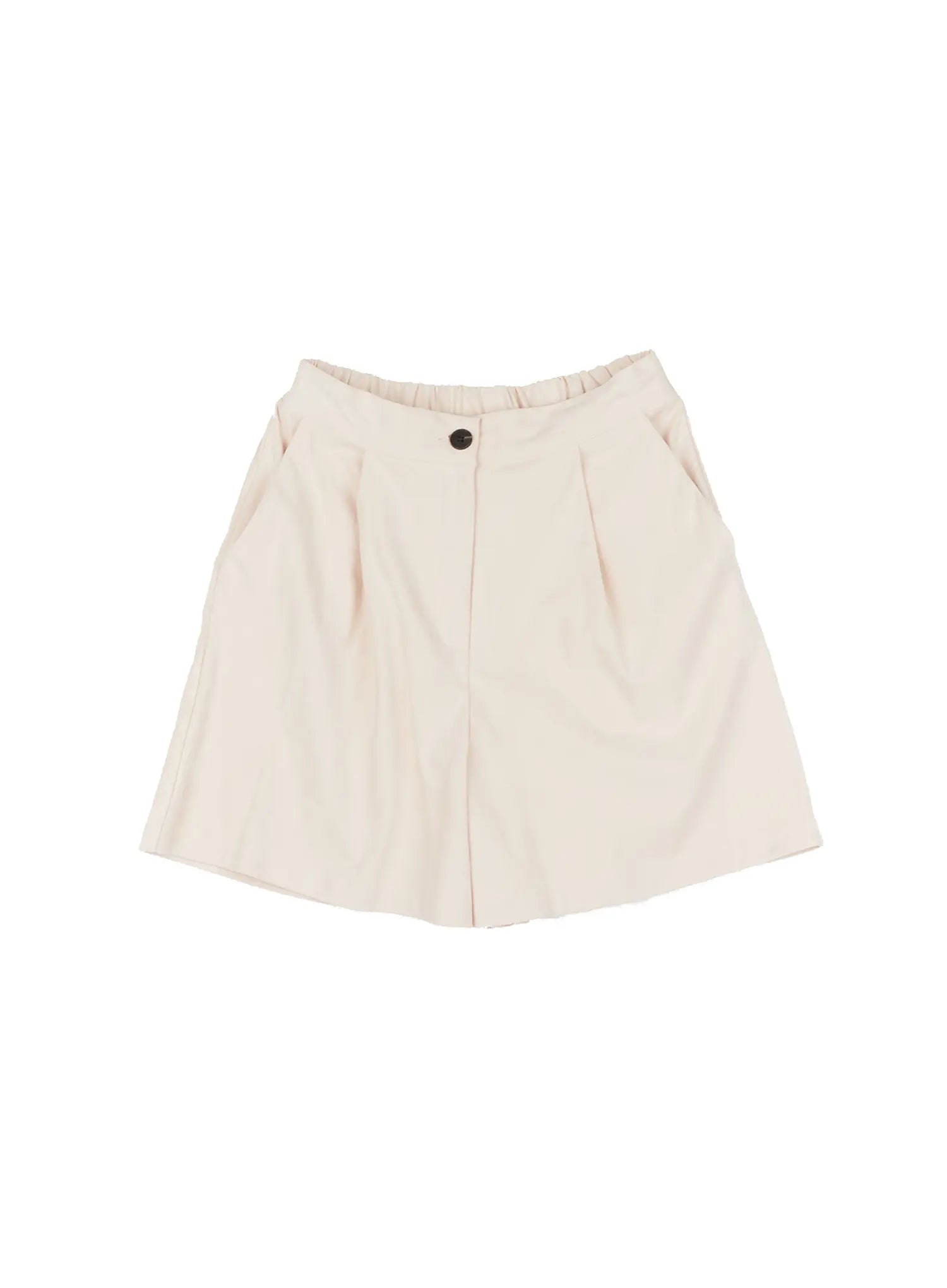 Brown Suede Pintuck Bermuda Shorts CG520