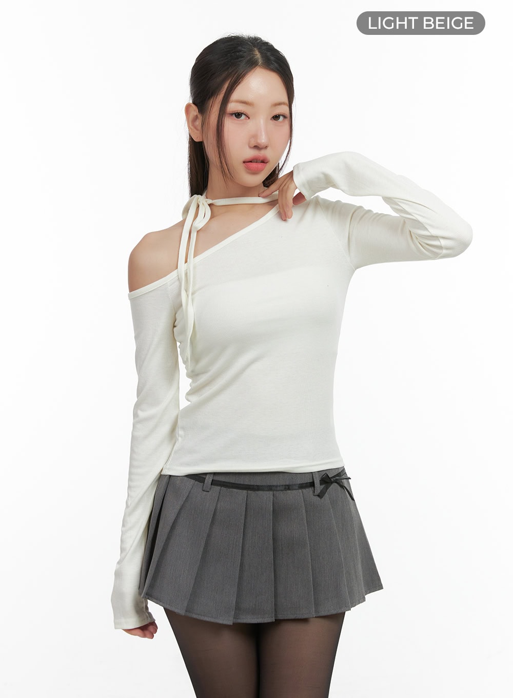 Ribbon One Shoulder Top CO417