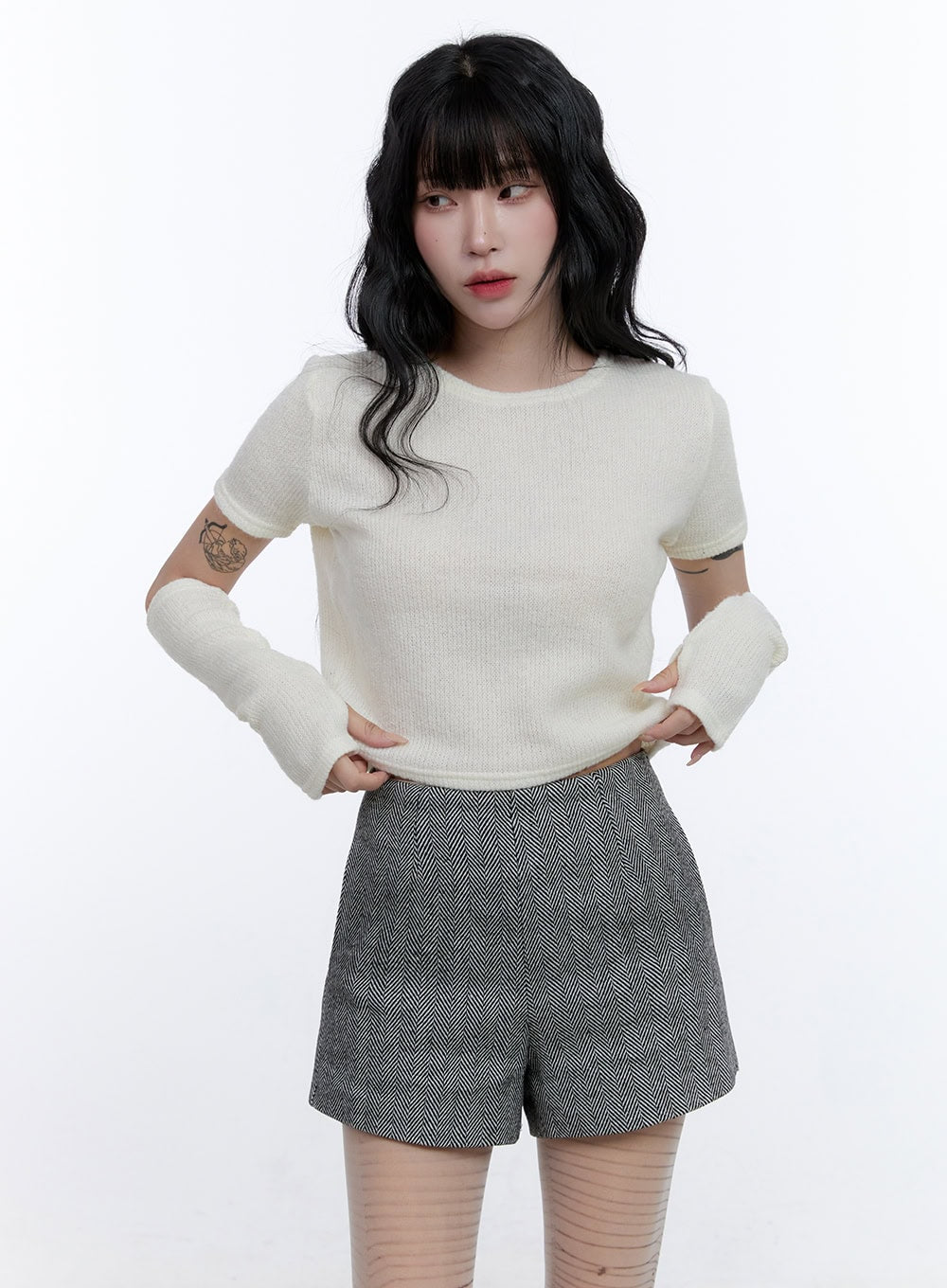 Knitted Top & Hand Warmer Set CD416