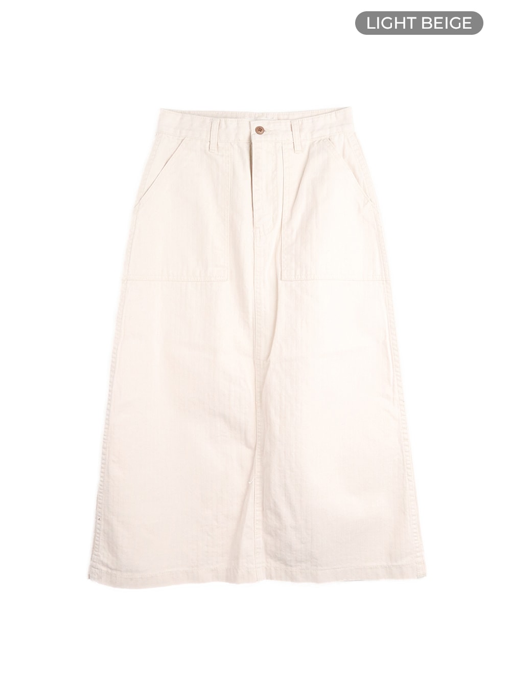 Solid Pocket Maxi Skirt CM413