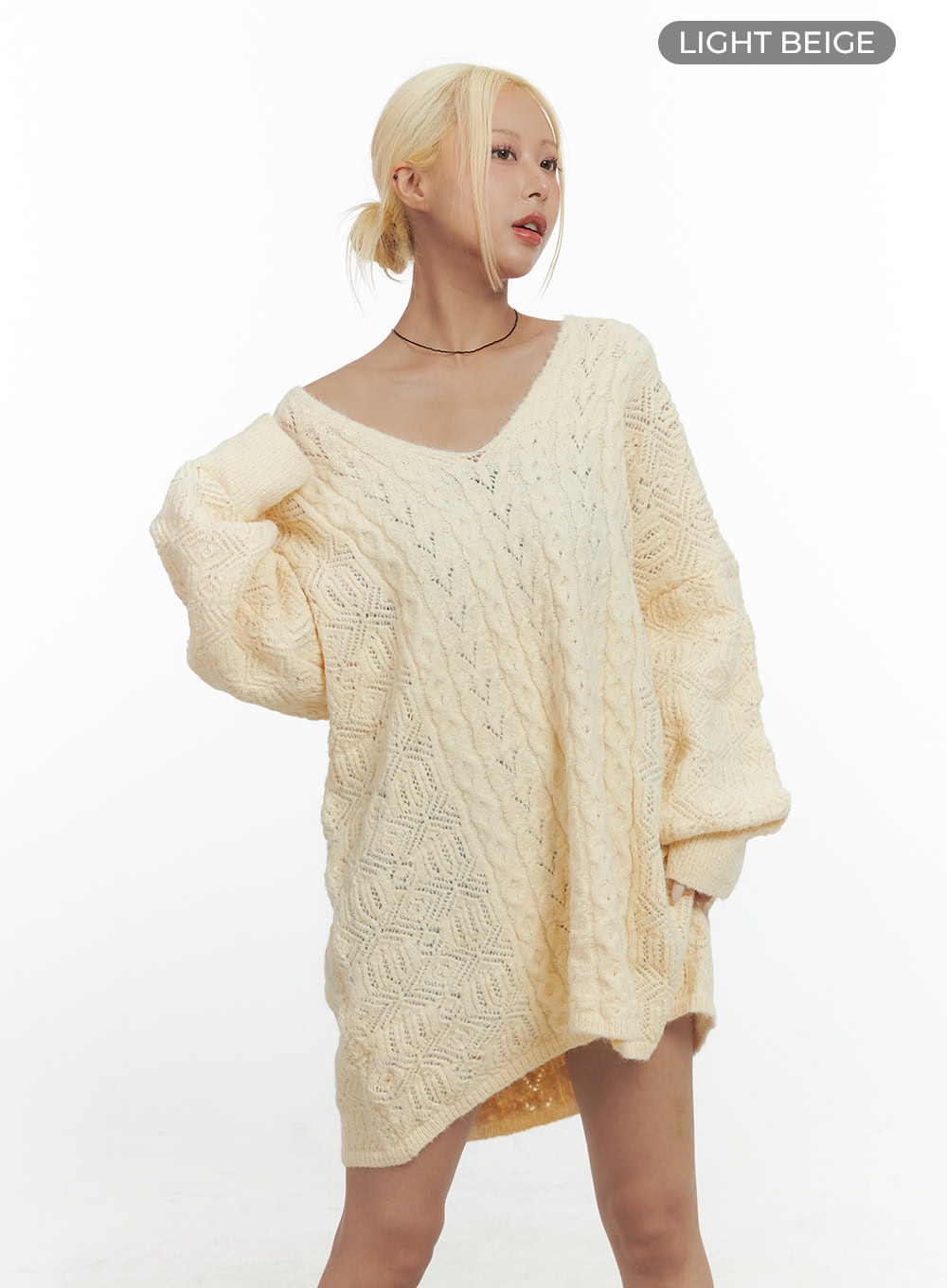 Cozy Cable Knit Mini Dress CS425