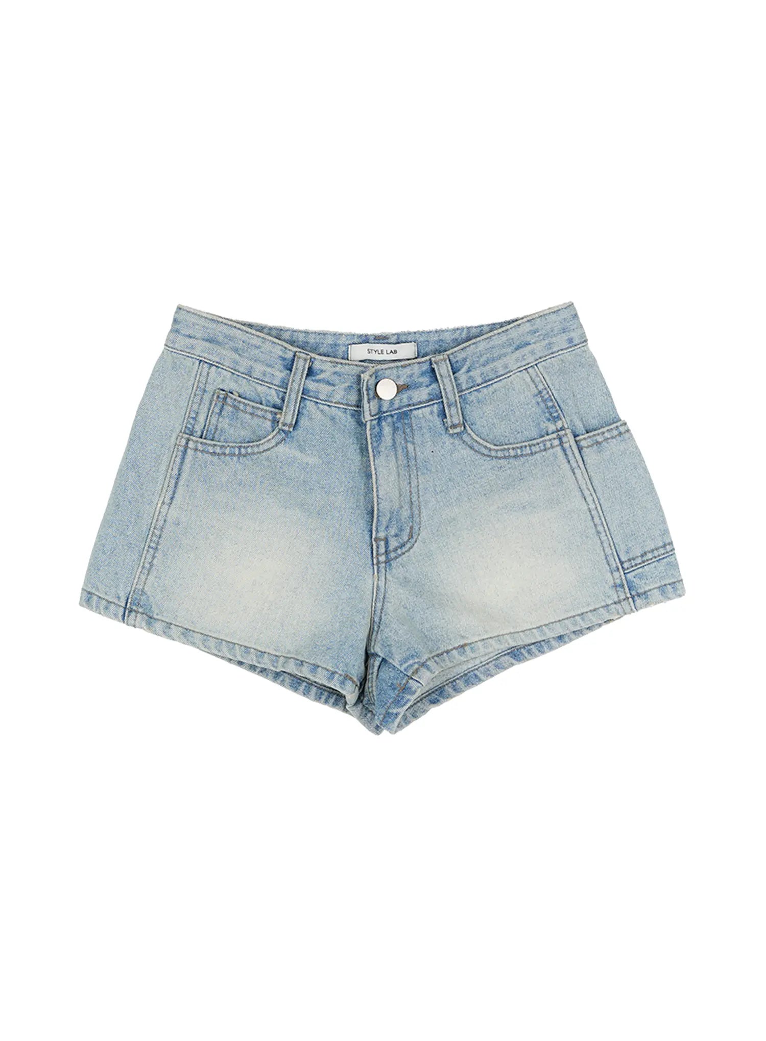 Washed Cargo Denim Shorts CG518