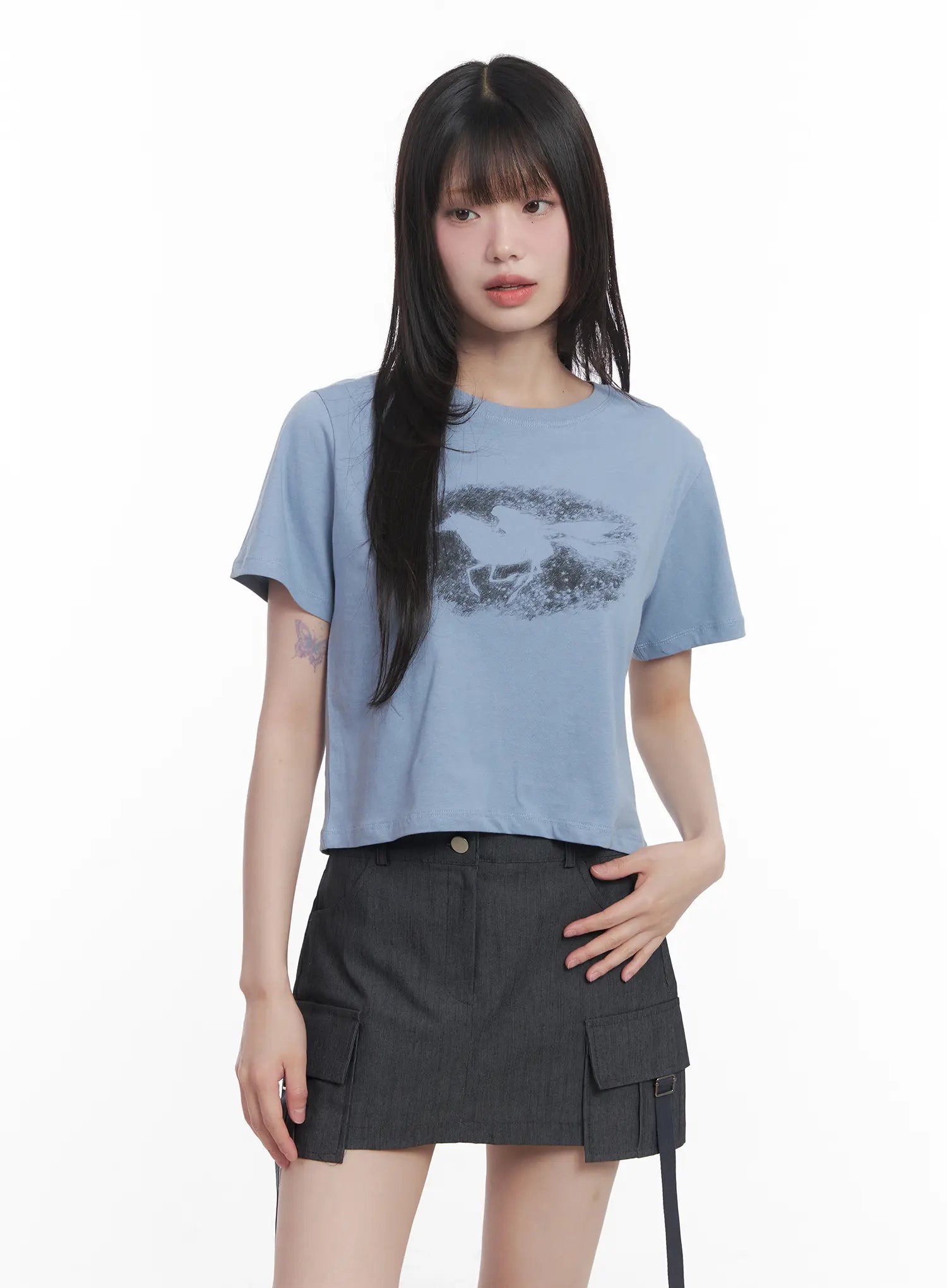 Graphic Crop T-Shirt CU520