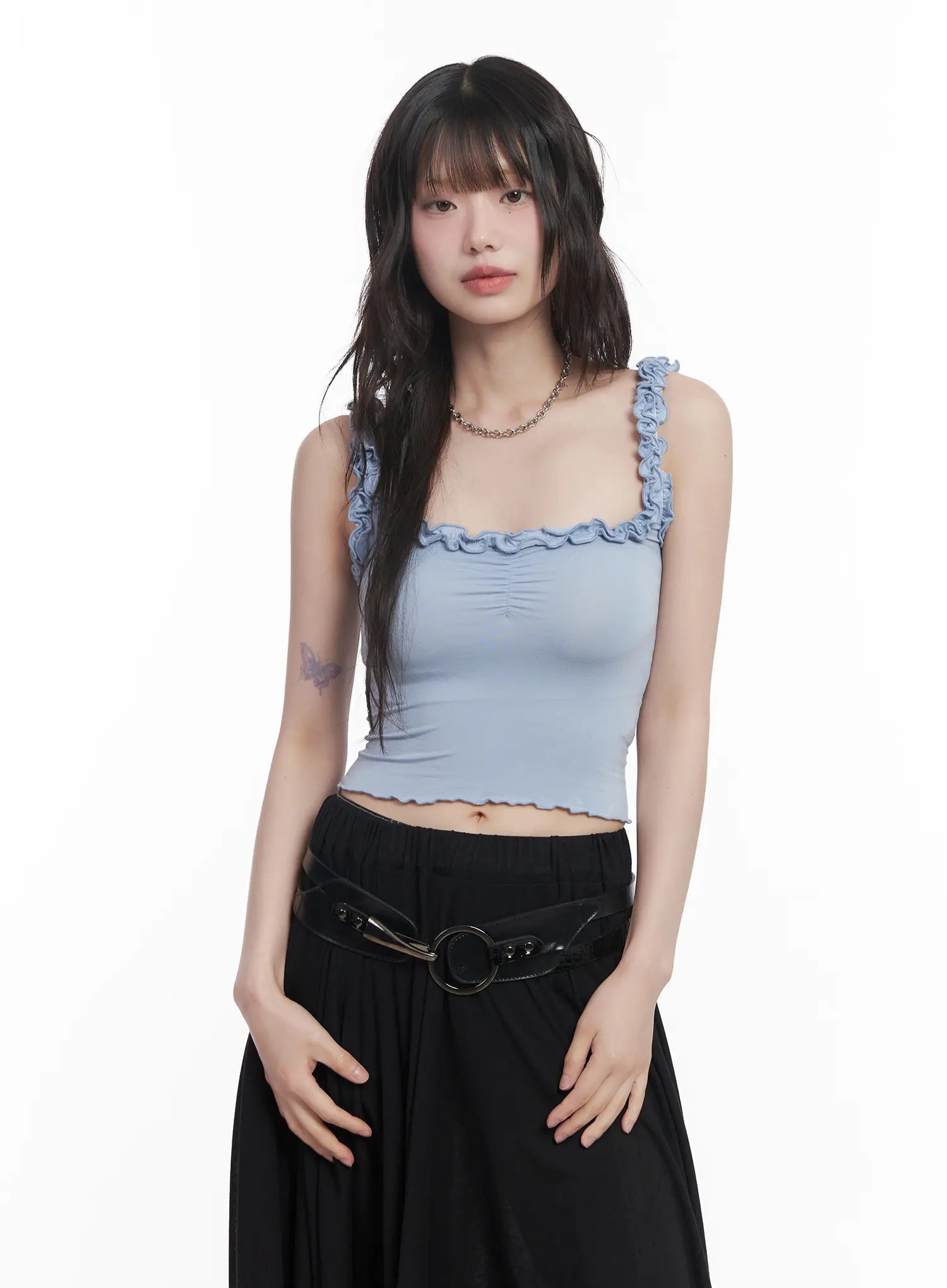 Frill Cropped Tank Top CU520