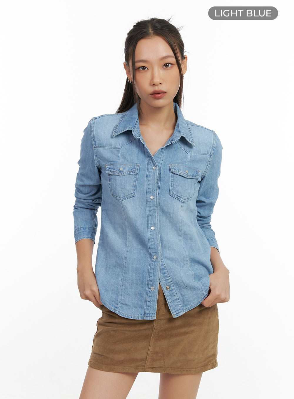 Denim Washed Pocket Shirt CO424