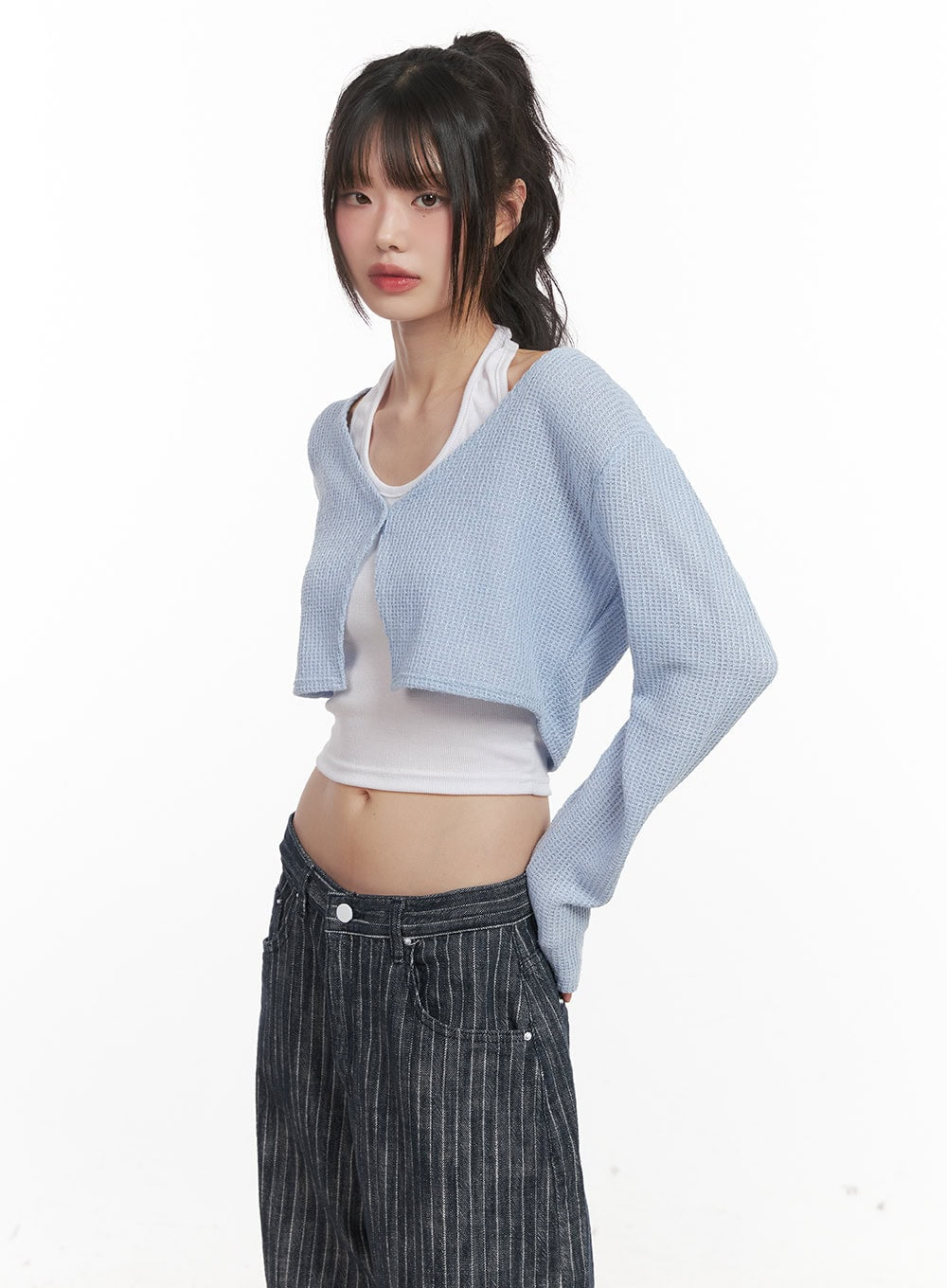Cropped Knitted Cardigan CJ528