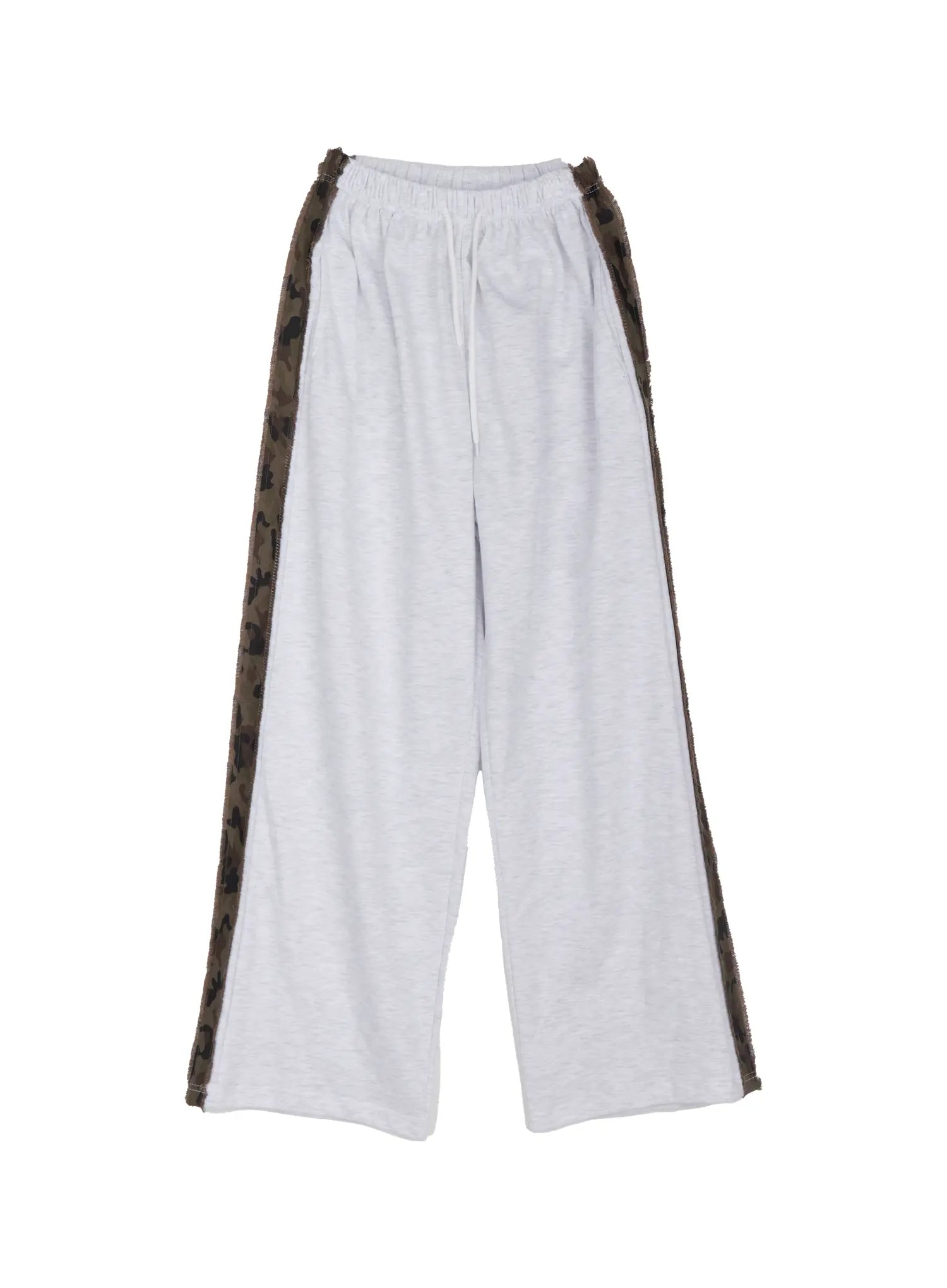 Camo Accent Wide Leg Sweatpants CO514