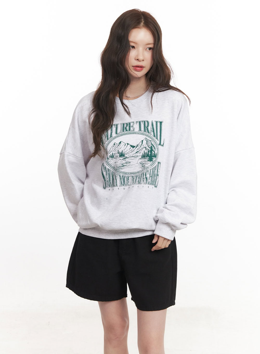Nature Graphic Oversize Sweatshirt CA501