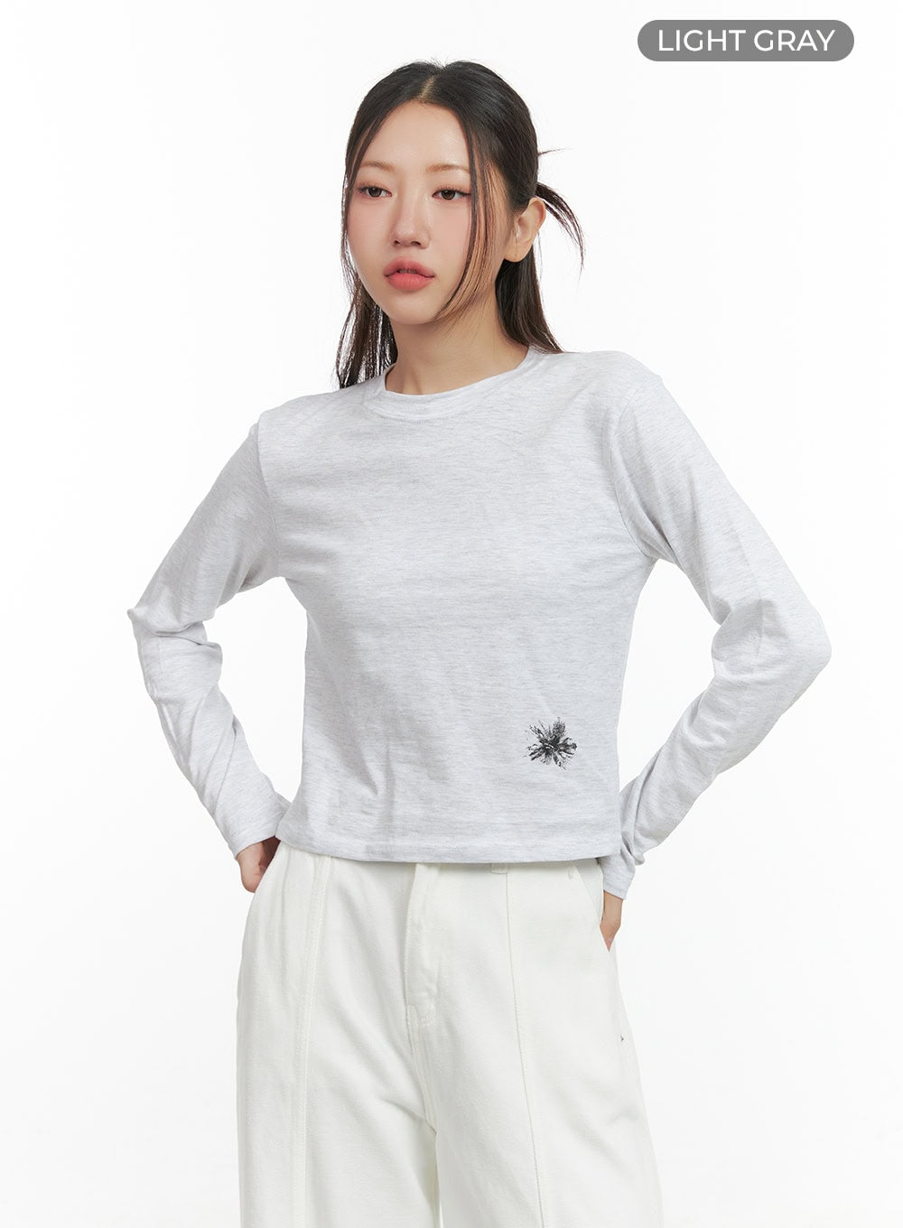 Round Neck Graphic Top CO417